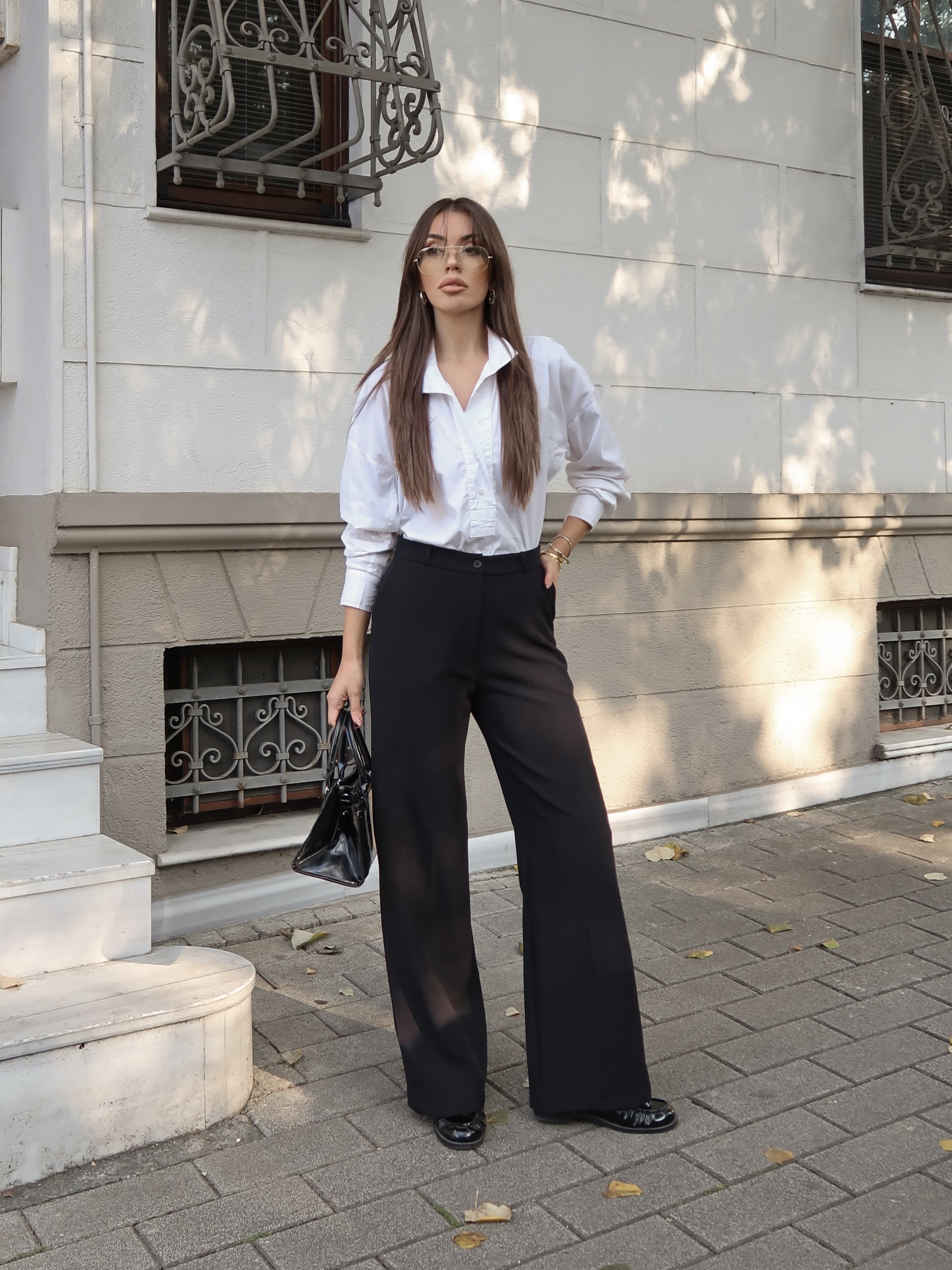 Siyah Palazzo Pantolon