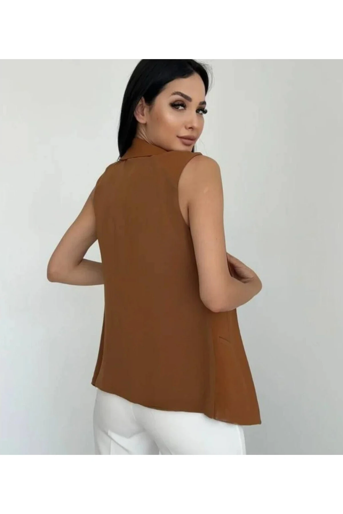 Şifon Detaylı Yelek