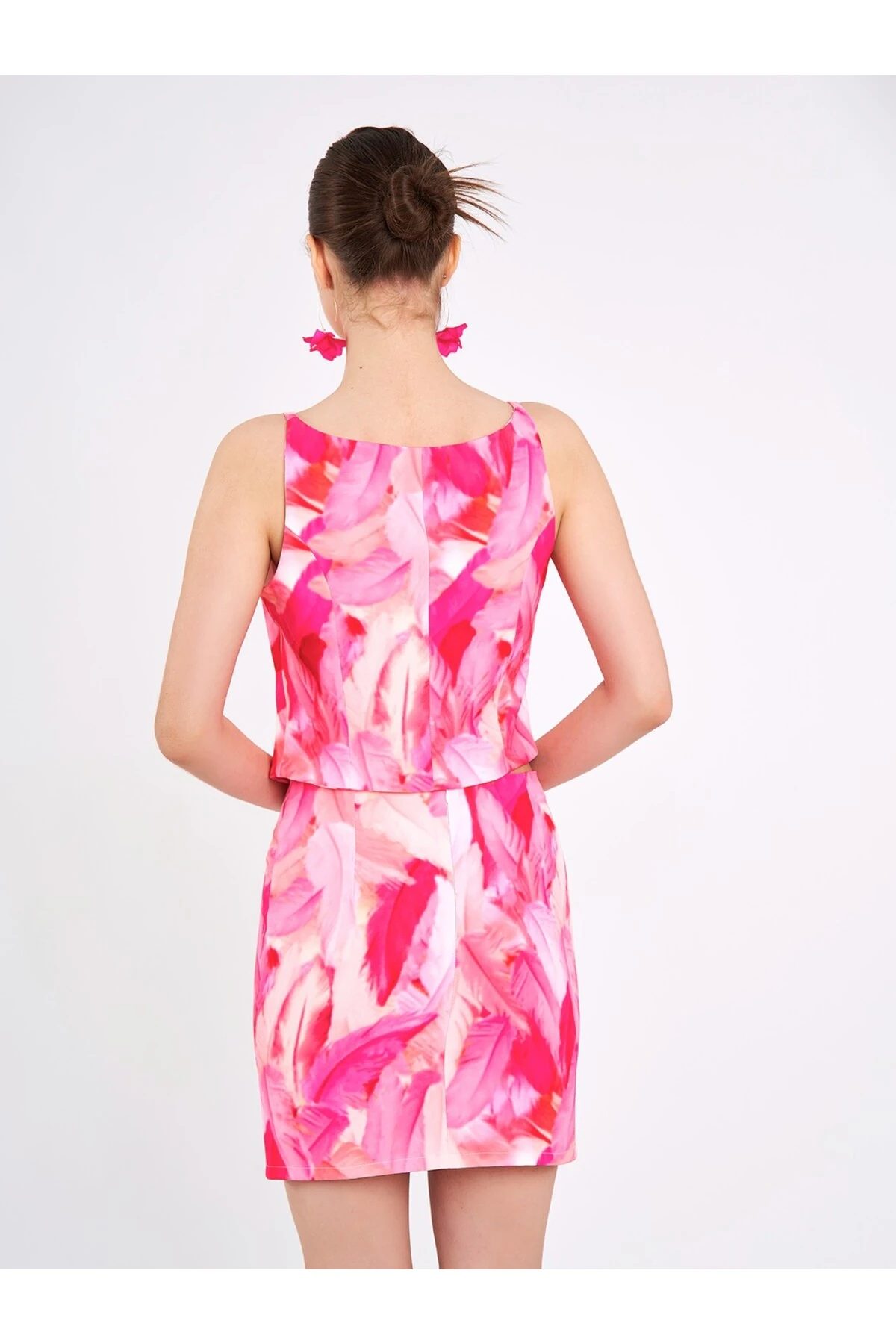 Pembe Tüy Desenli Limited Edition Etek