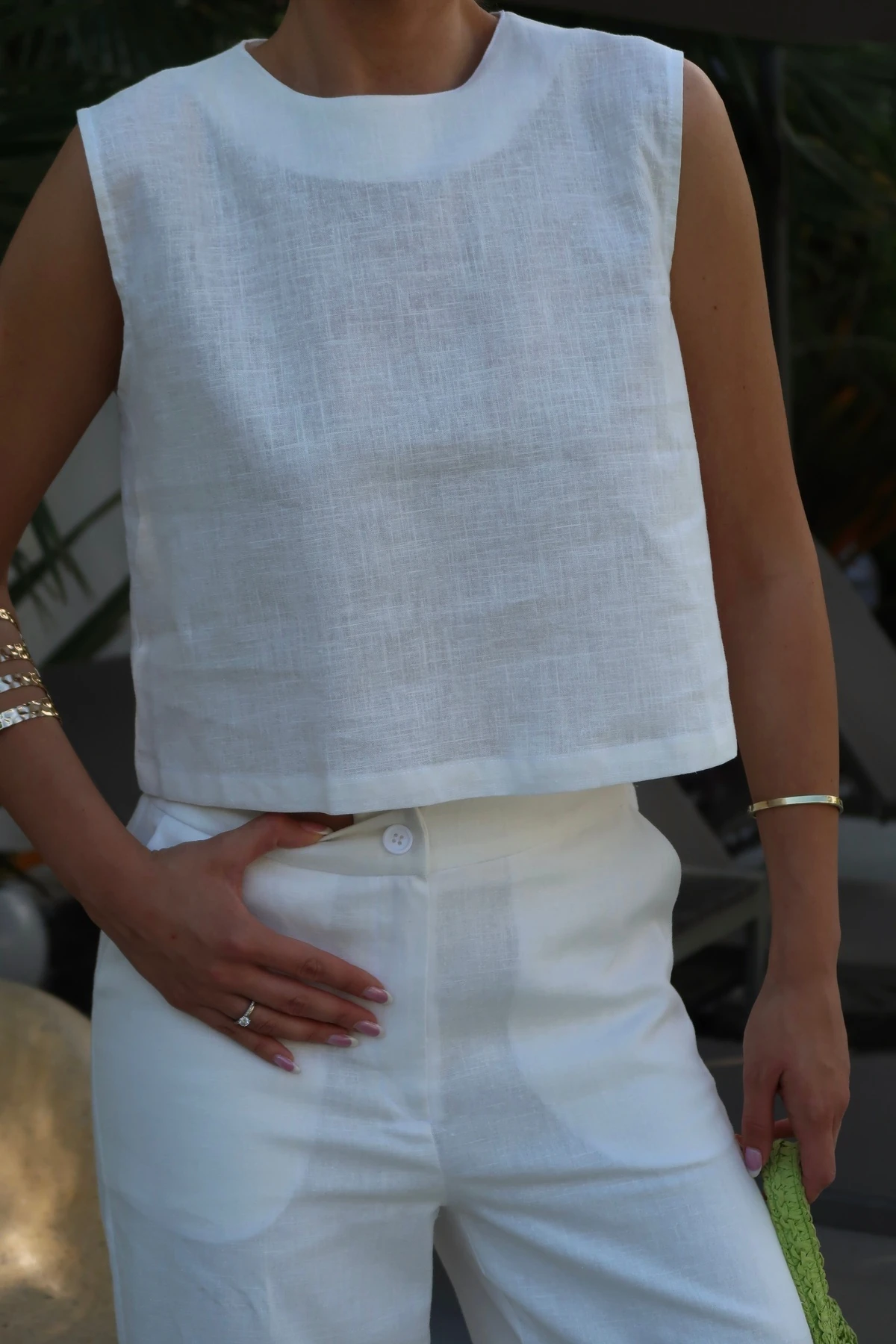 Palma Summer Veronica Bluz Beyaz