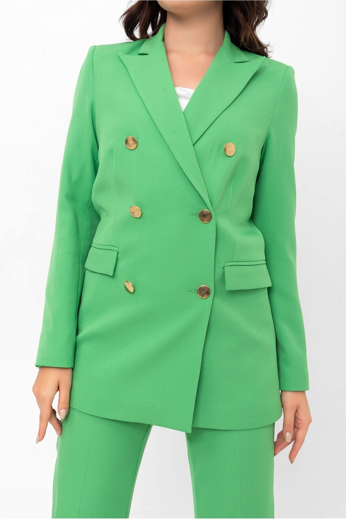 Düğme Detaylı Blazer Ceket