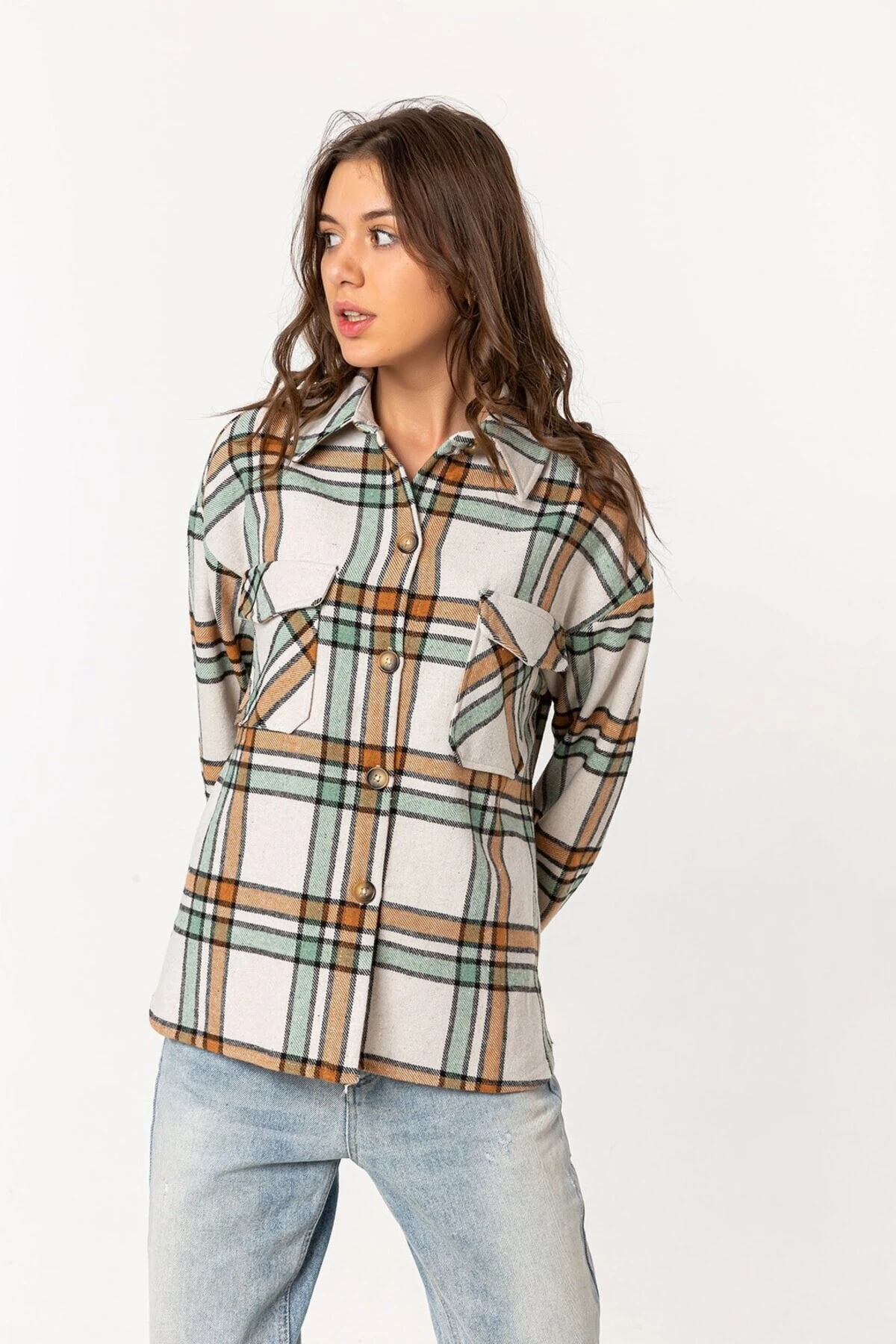 Desenli Kaşe Gömlek