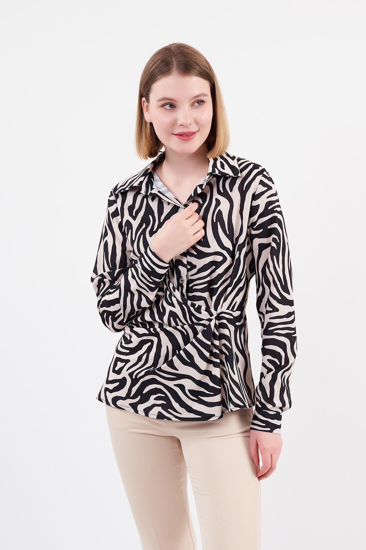 Zebra Desenli Gömlek