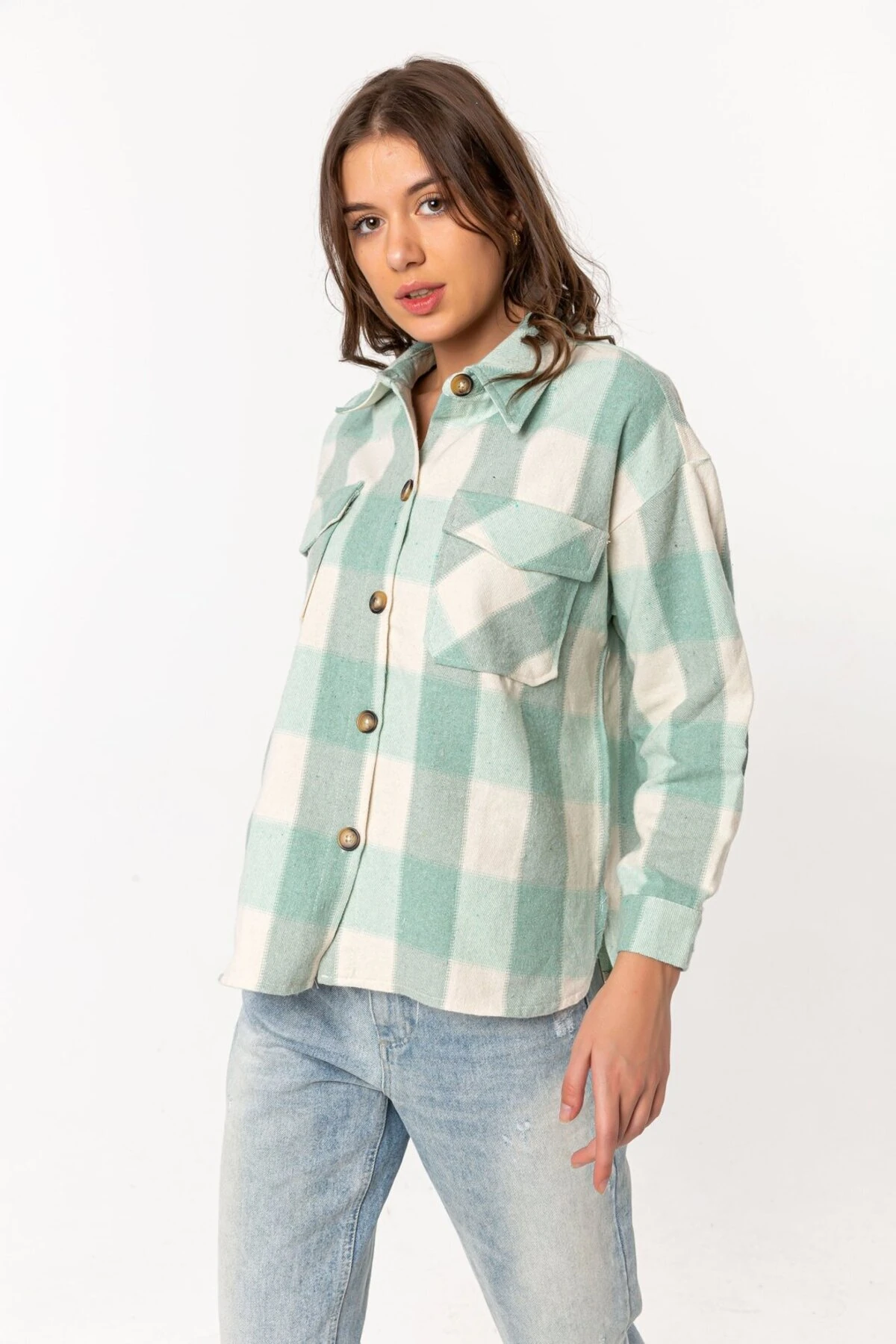 Desenli Kaşe Gömlek