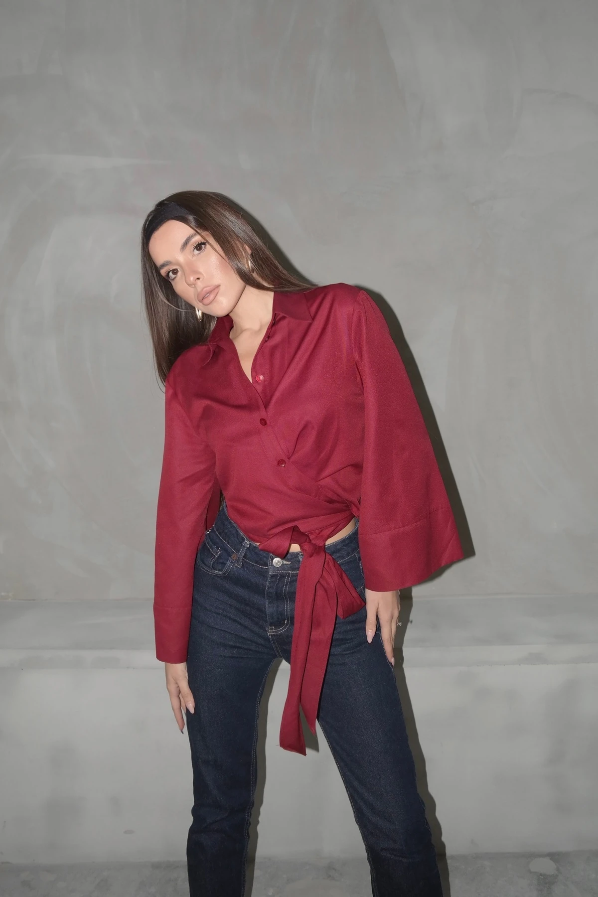 Nora Bağlamalı Gömlek