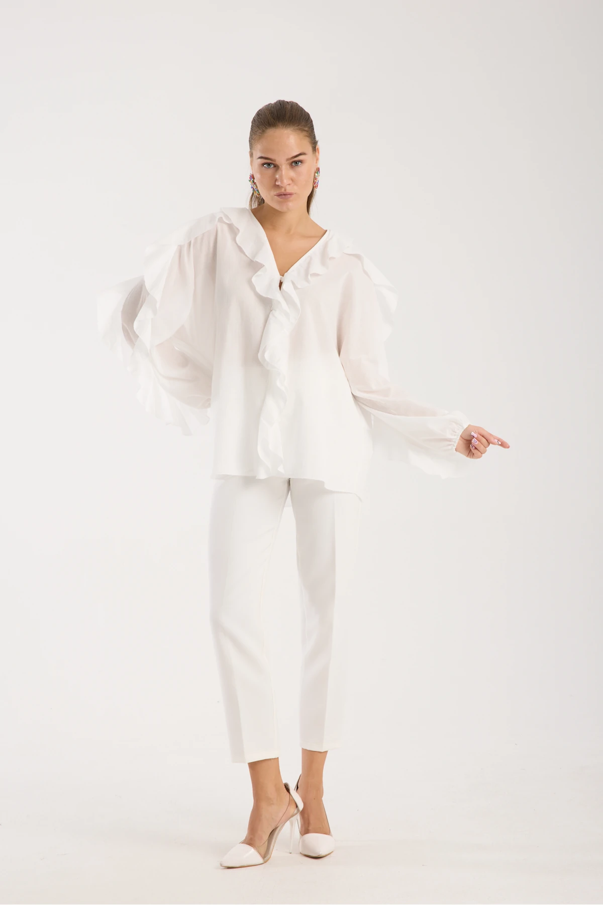 Volan Detaylı Gömlek