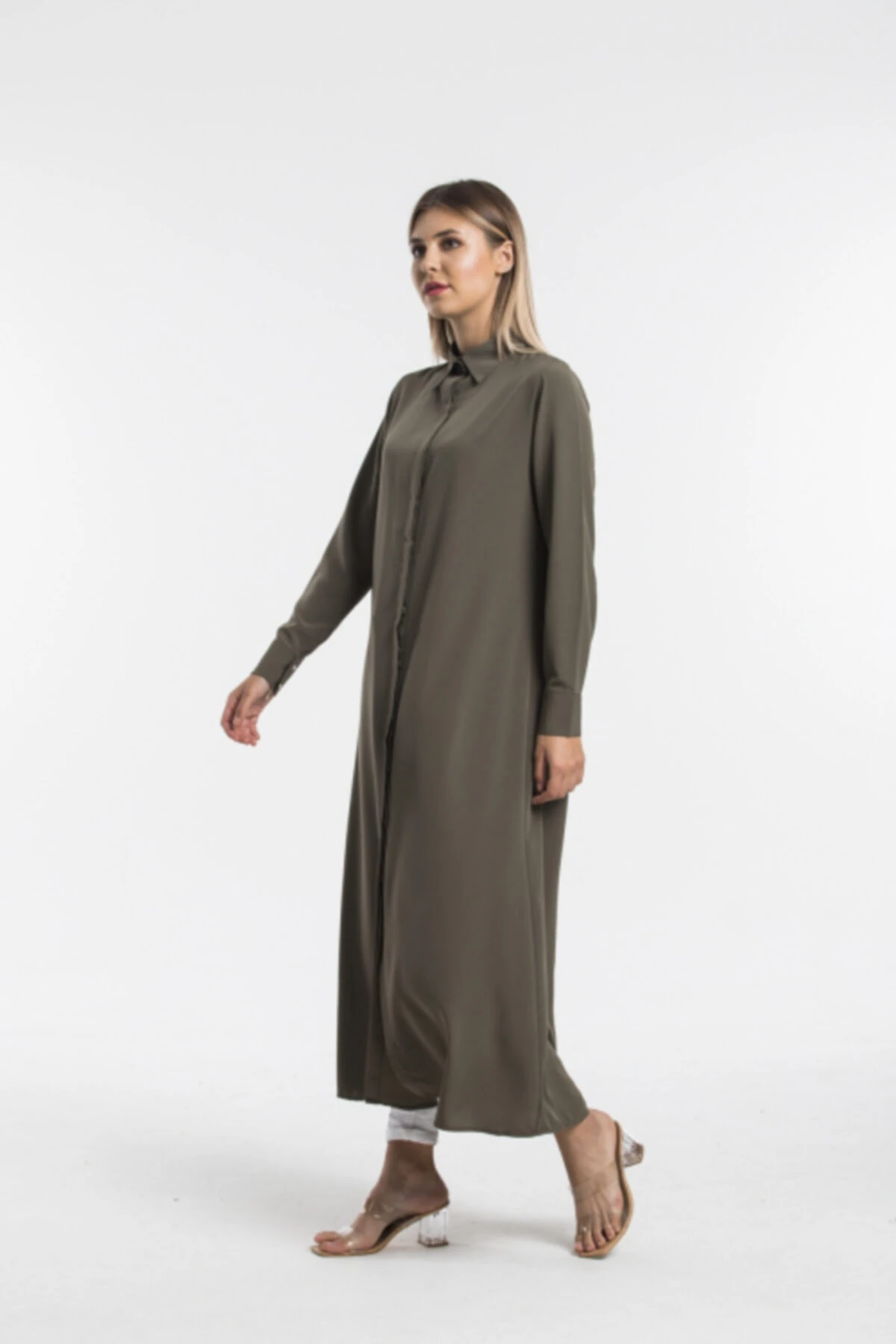 Kadın Haki Uzun Tunik