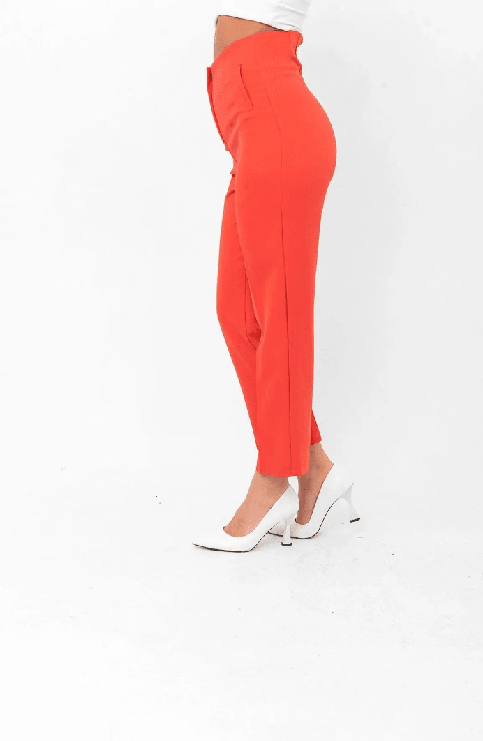 Elysia Çift Pens Pantolon Oranj