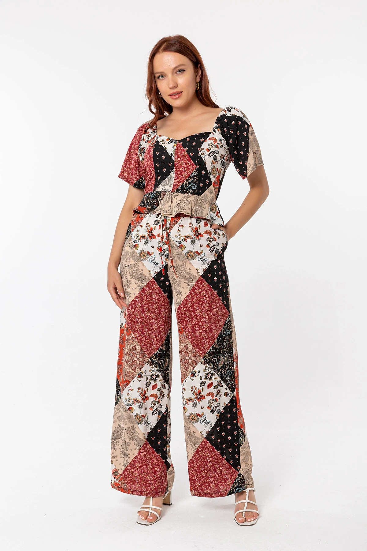 Bluz Pantolon Bordo Takım