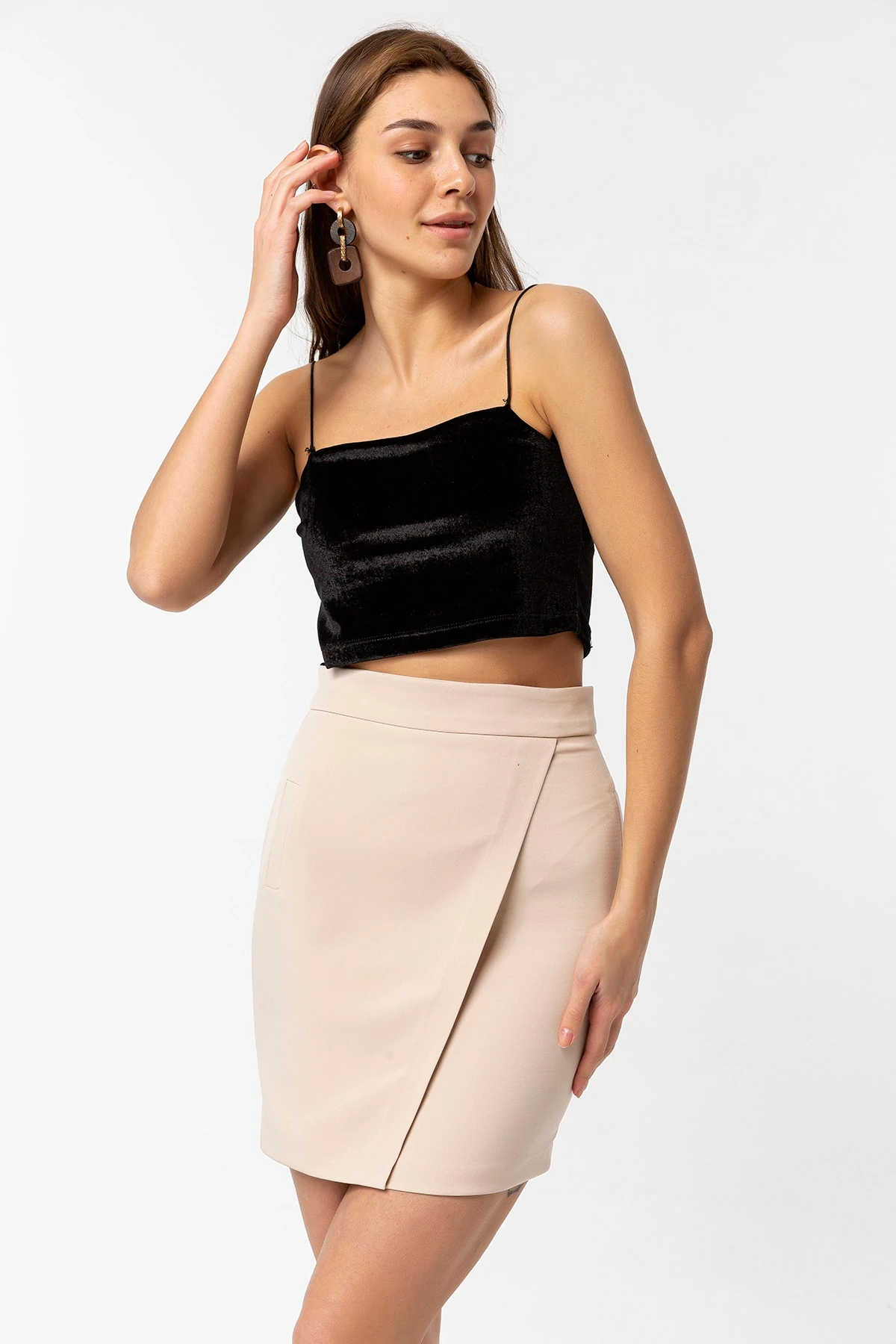 Bej Mini Etek