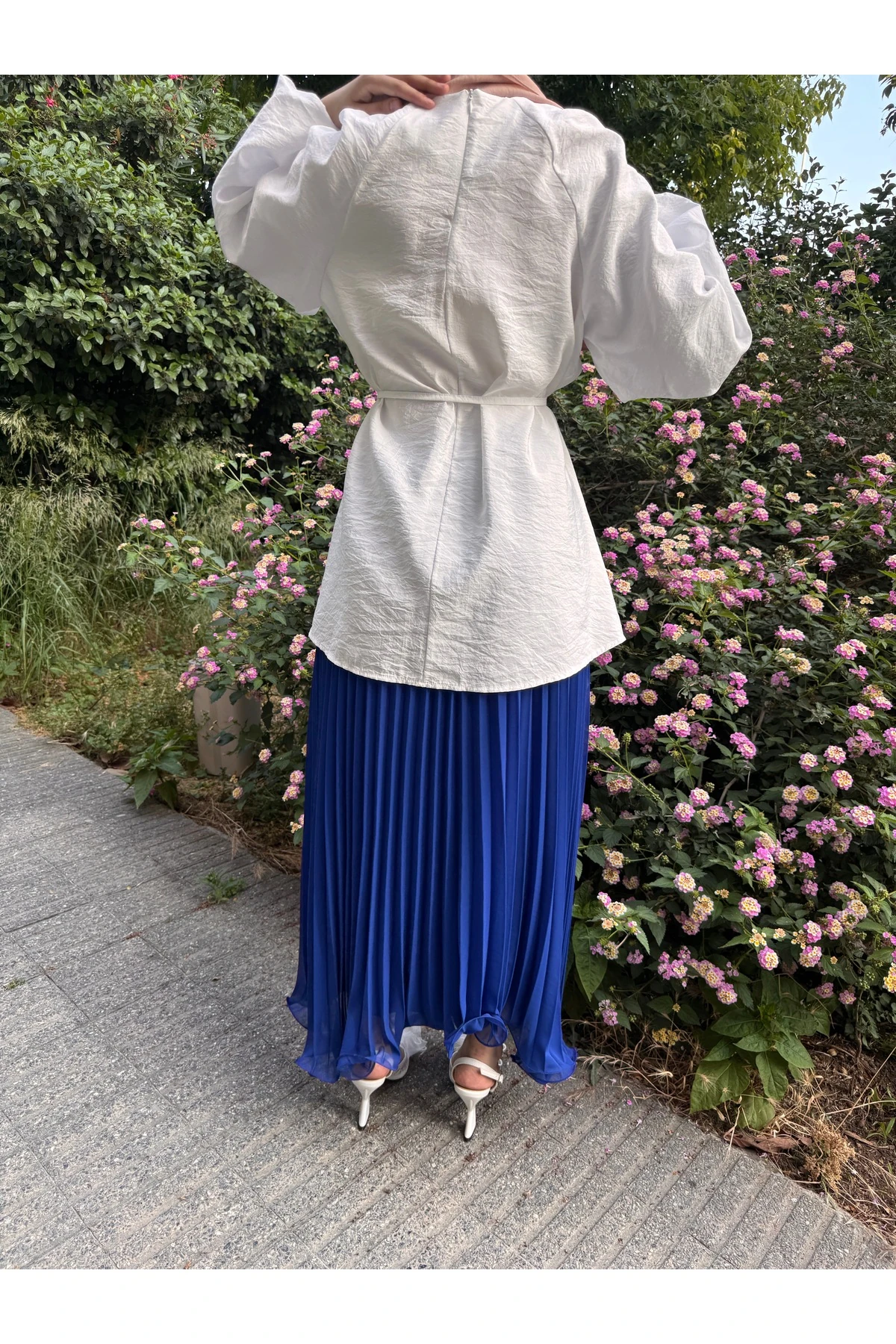 Pileli Tül Volan Etek