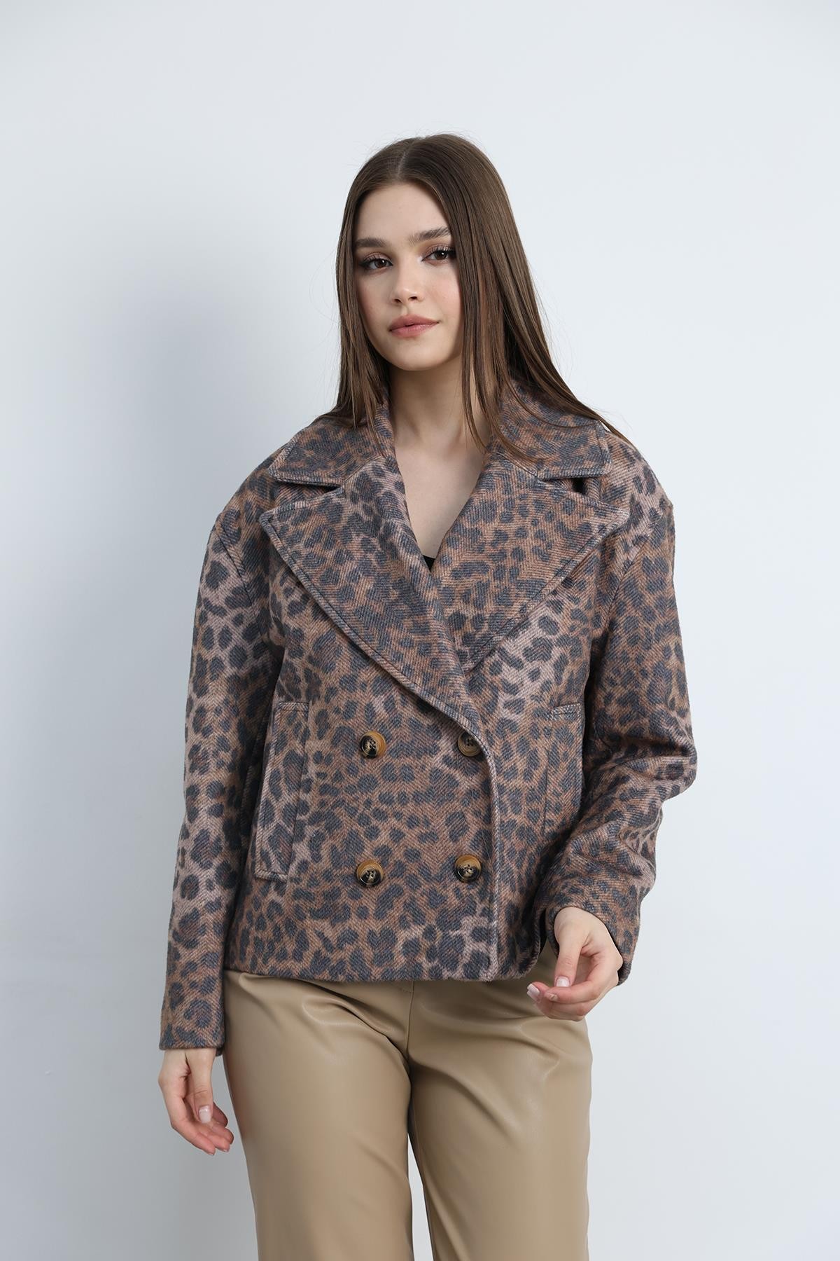 Ivy Kısa Kaban Leopar
