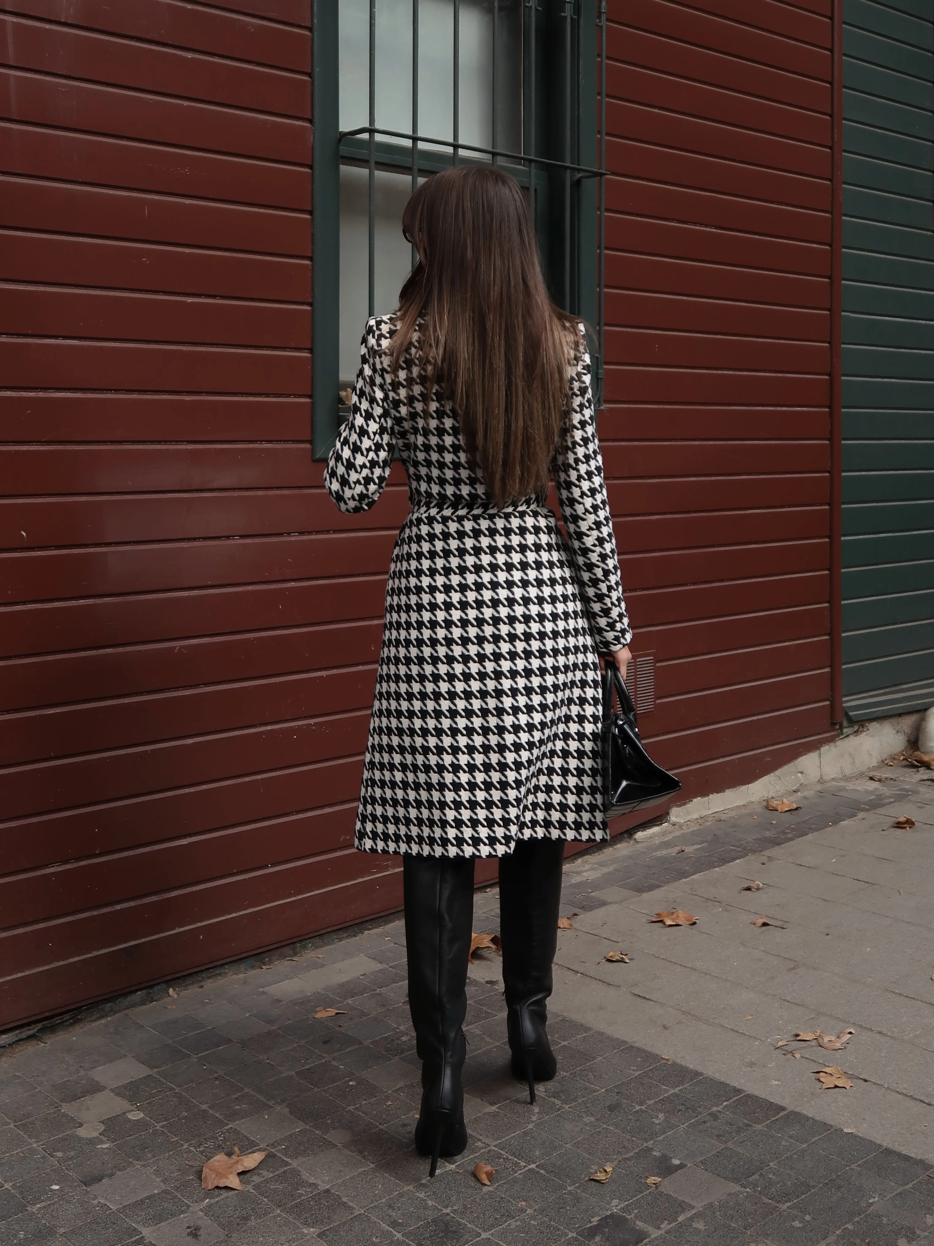 Kürklü Kazayağı Kaşe Kaban