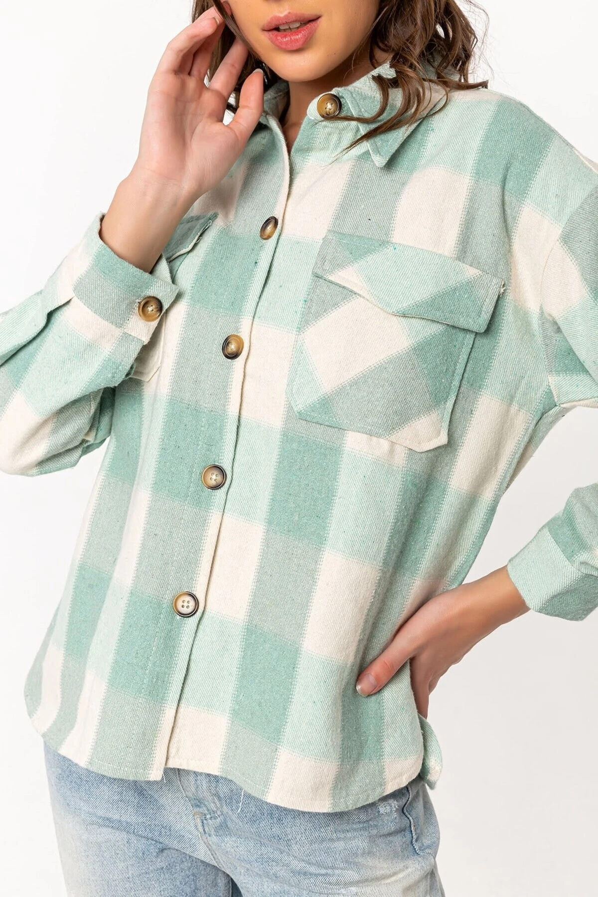 Desenli Kaşe Gömlek