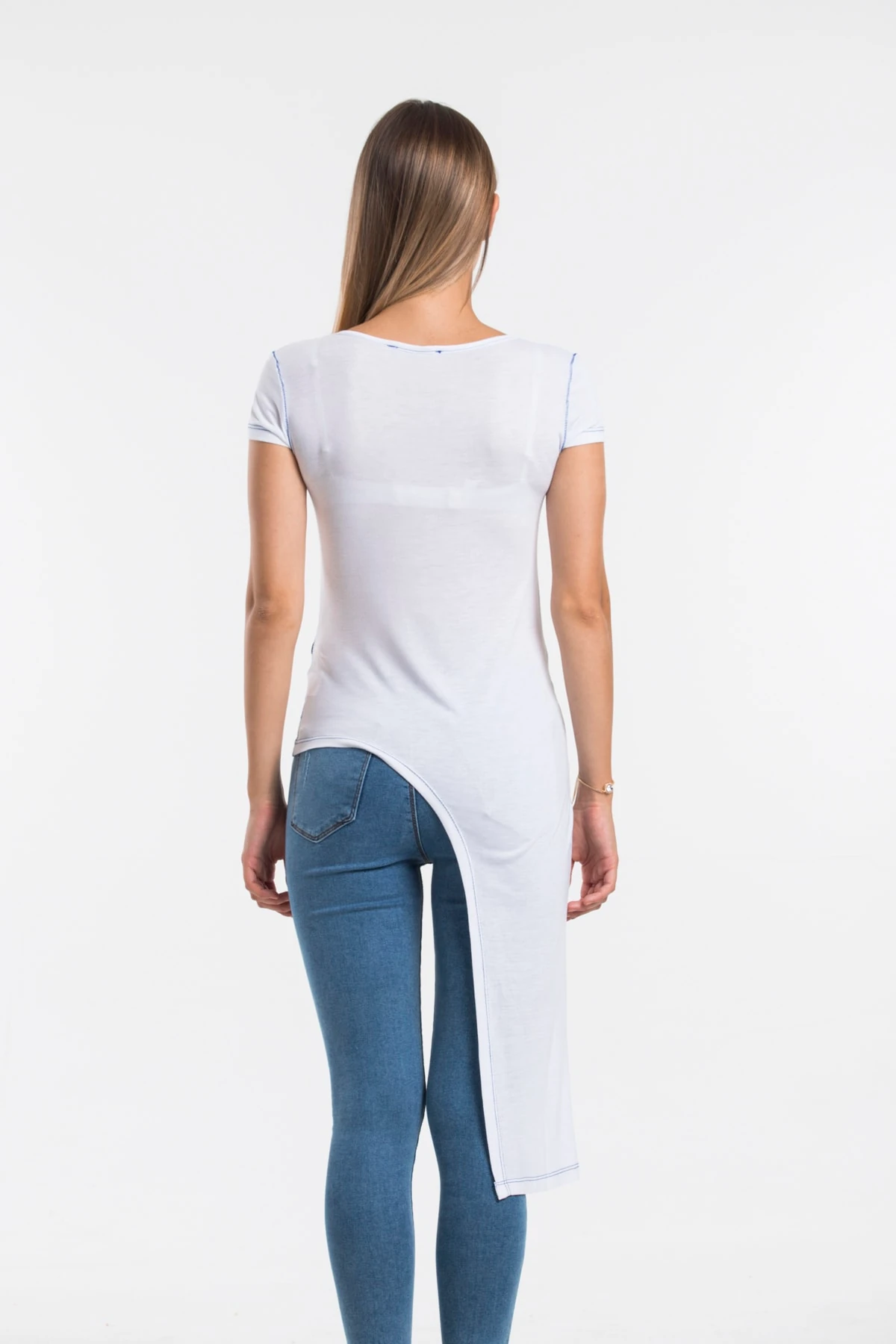 Triko Yazılı Ekru Bluz