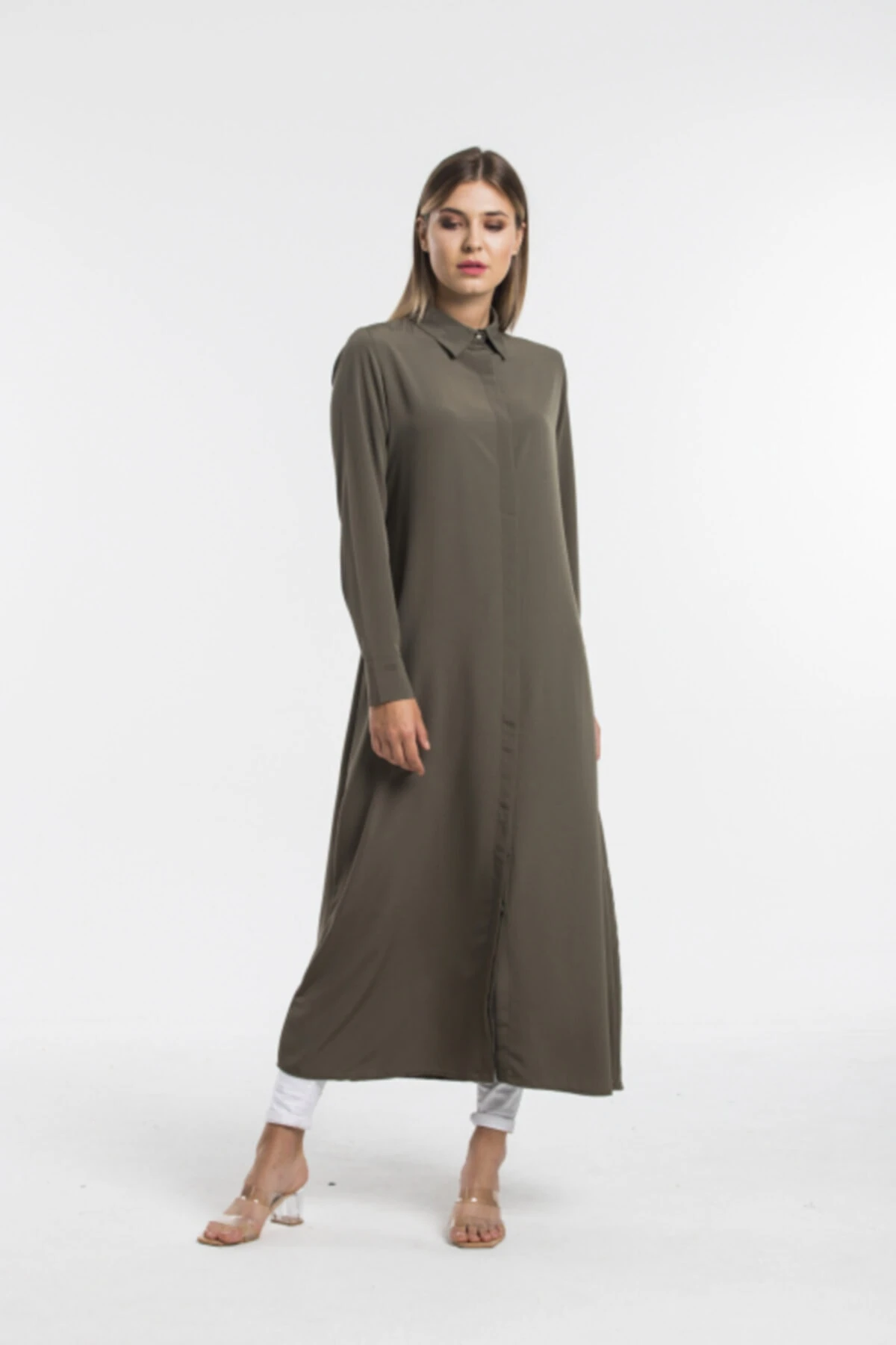 Kadın Haki Uzun Tunik