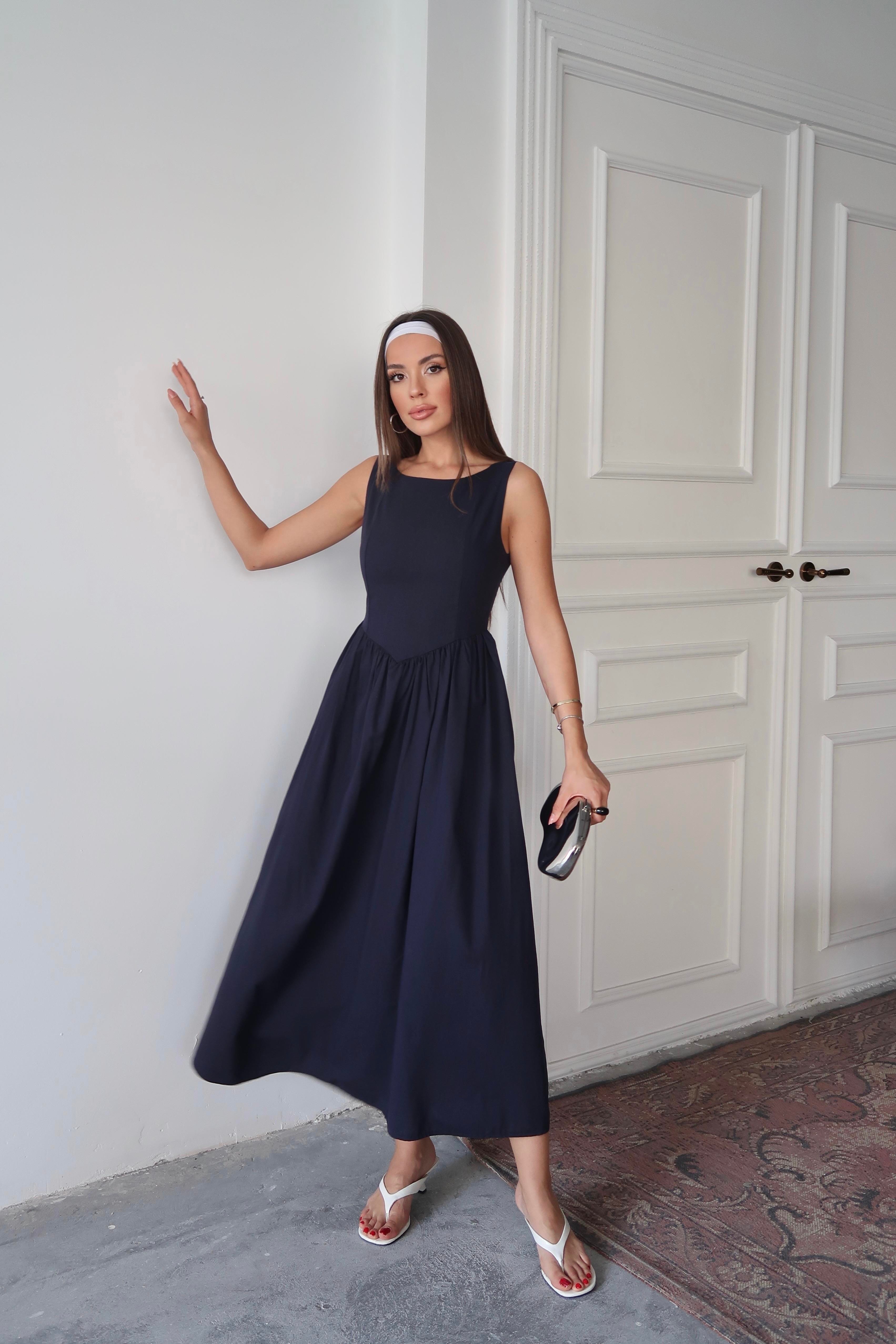 Olivia Keten Elbise Lacivert