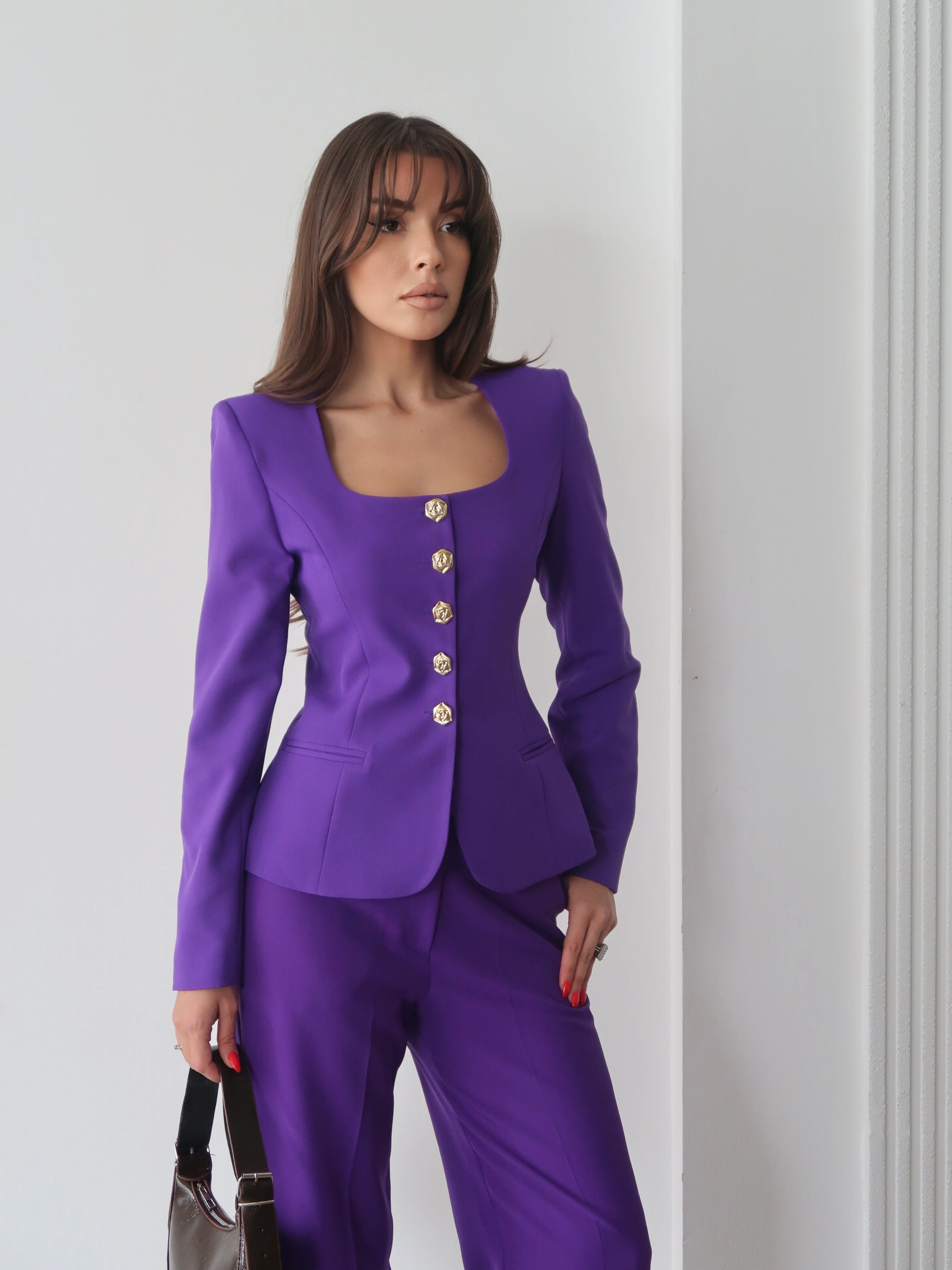 Jane Button Tailored Suit Mor
