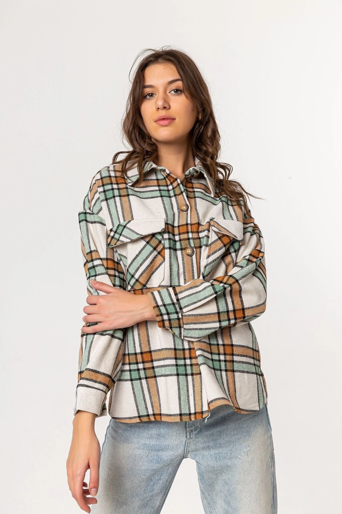 Desenli Kaşe Gömlek