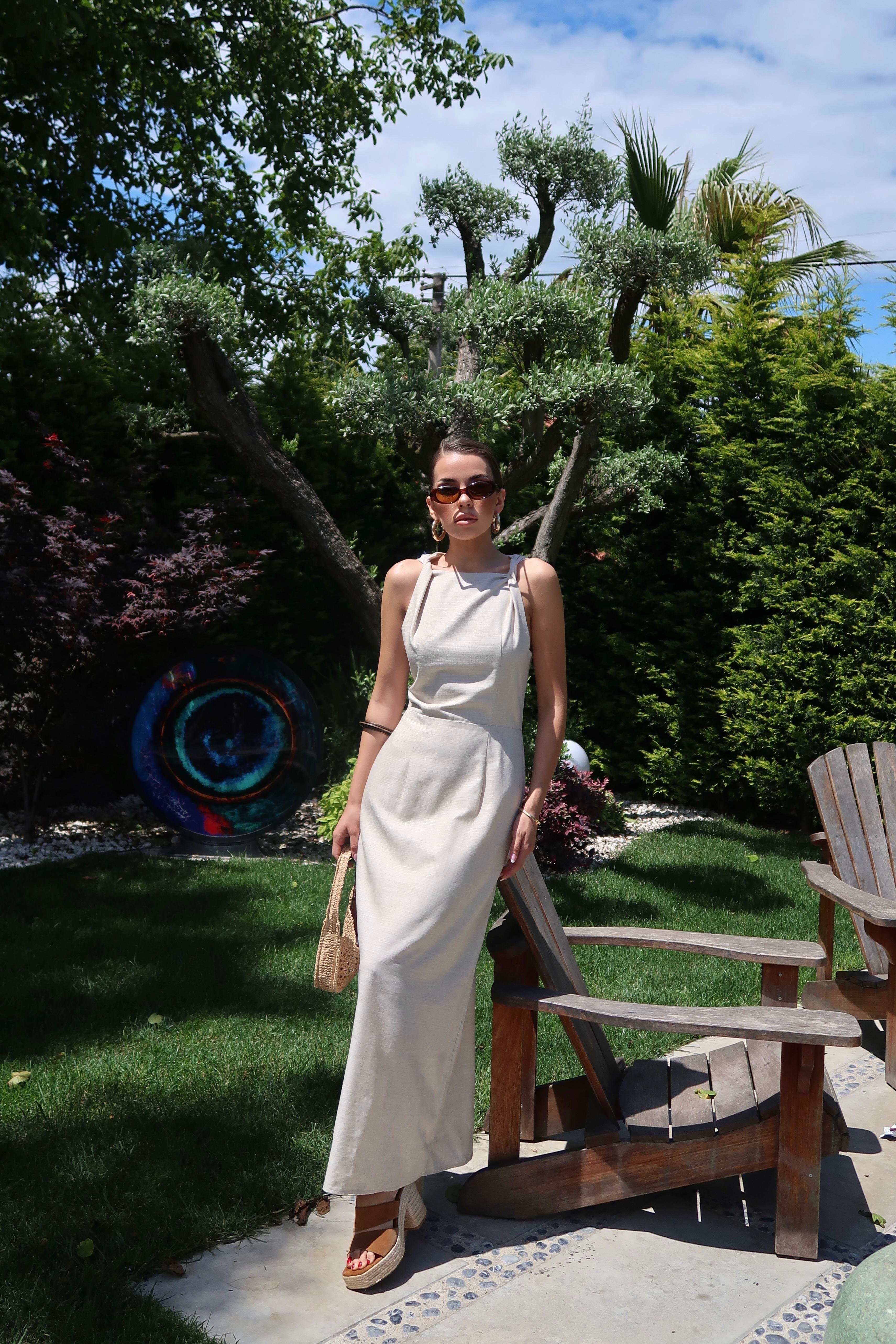 Palma Summer Donna Elbise Natürel