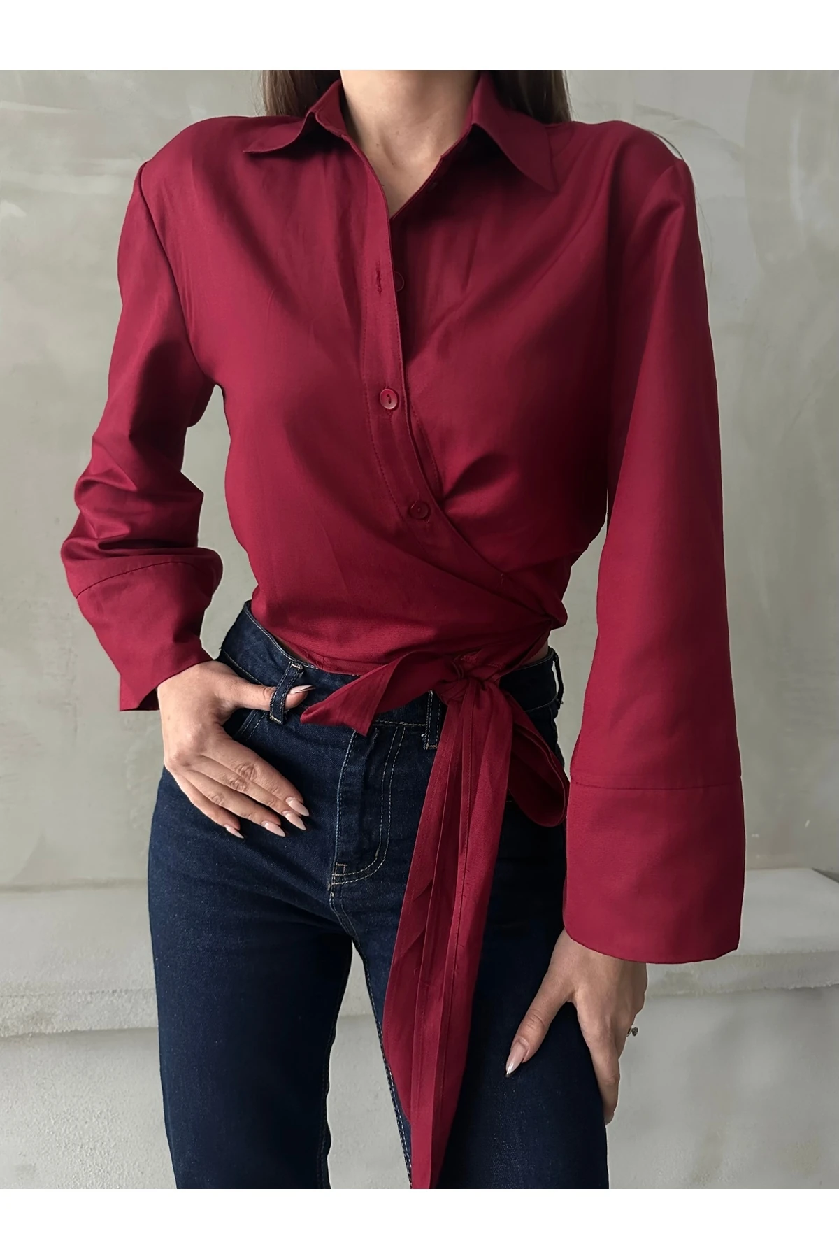 Nora Bağlamalı Gömlek