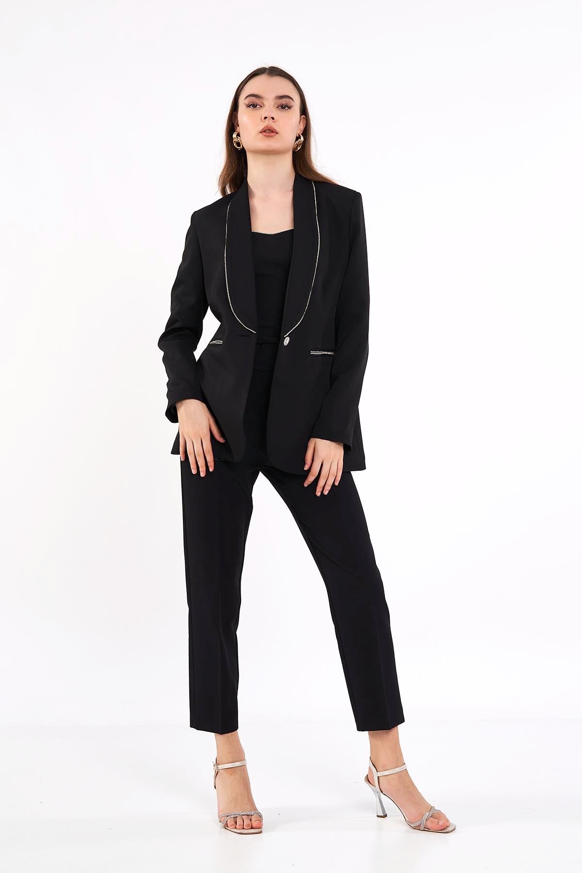 Eliza Taş Detaylı Ceket
