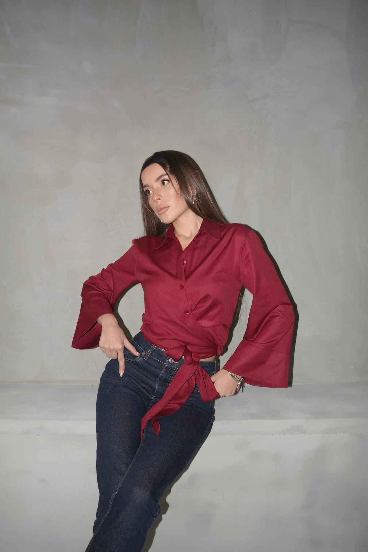 Nora Bağlamalı Gömlek