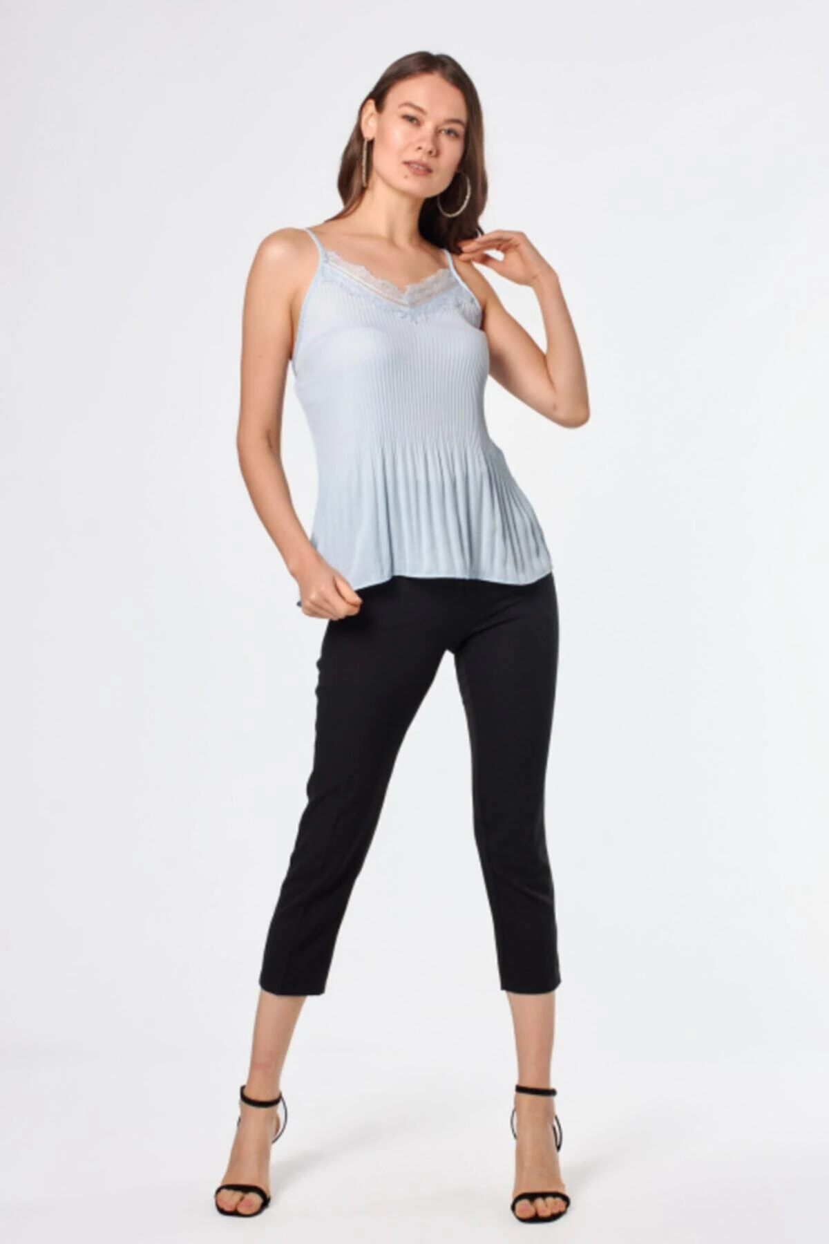 Dantelli Piliseli Mavi Bluz