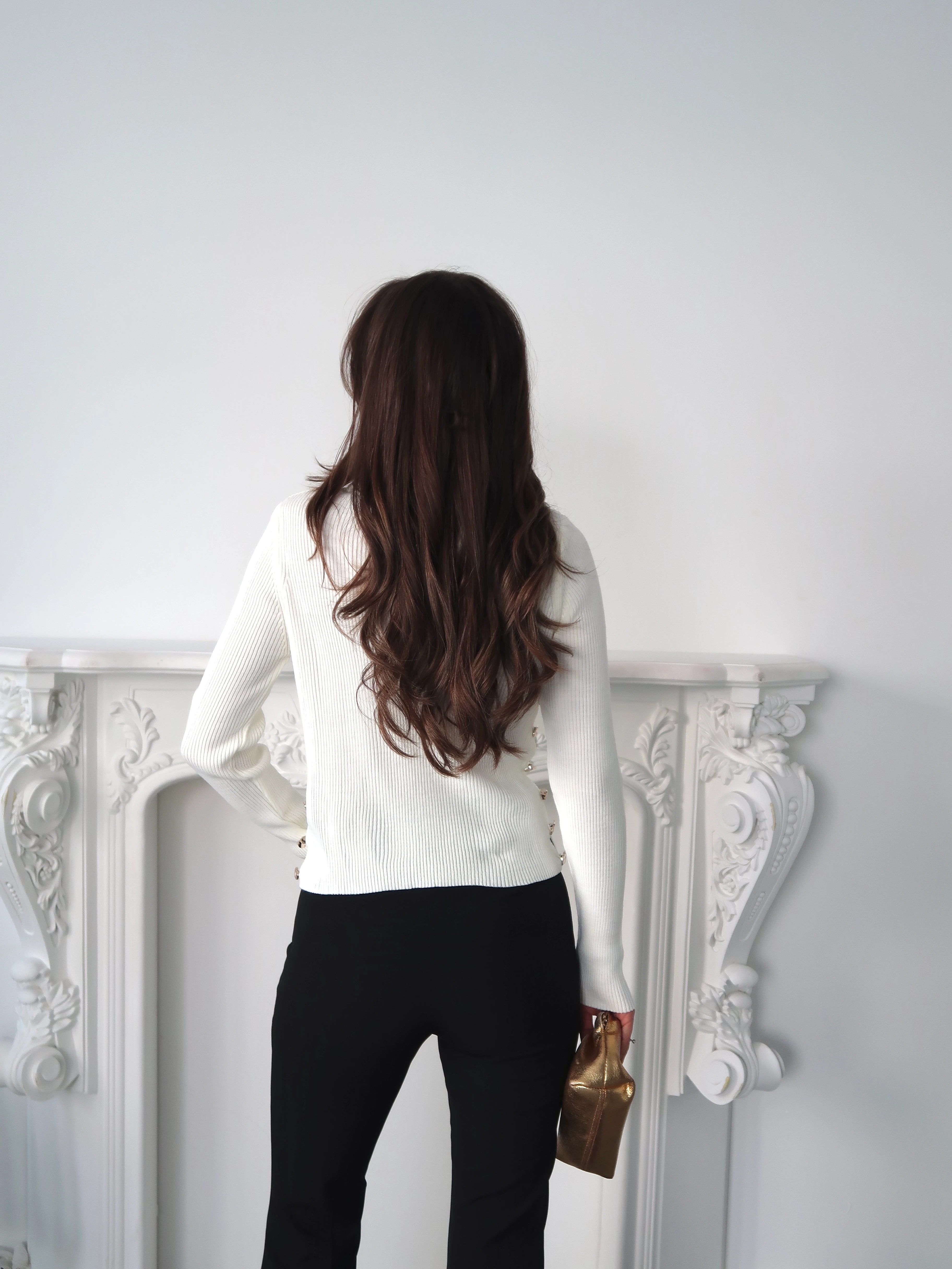 Yanı Düğme Detaylı Kadın Triko Kazak