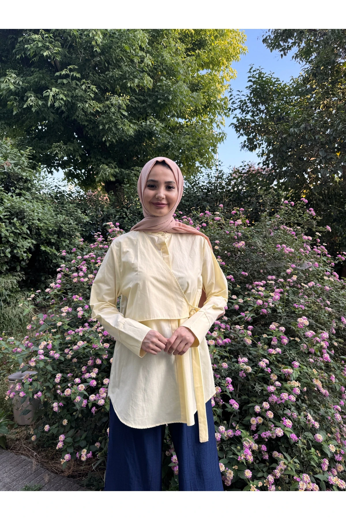 Kemerli Parçalı Gömlek Siyah