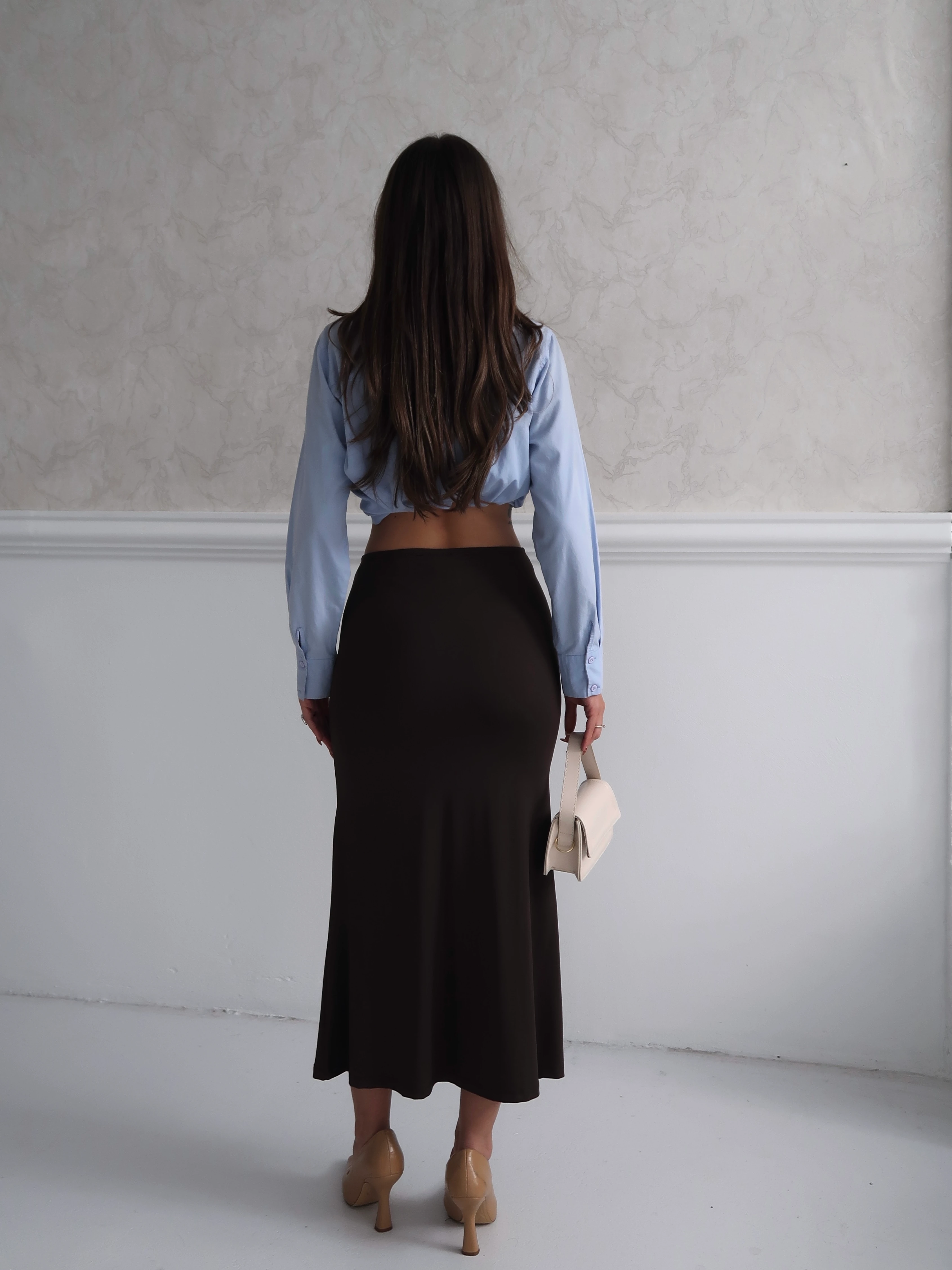 Düz Uzun Kalem Etek