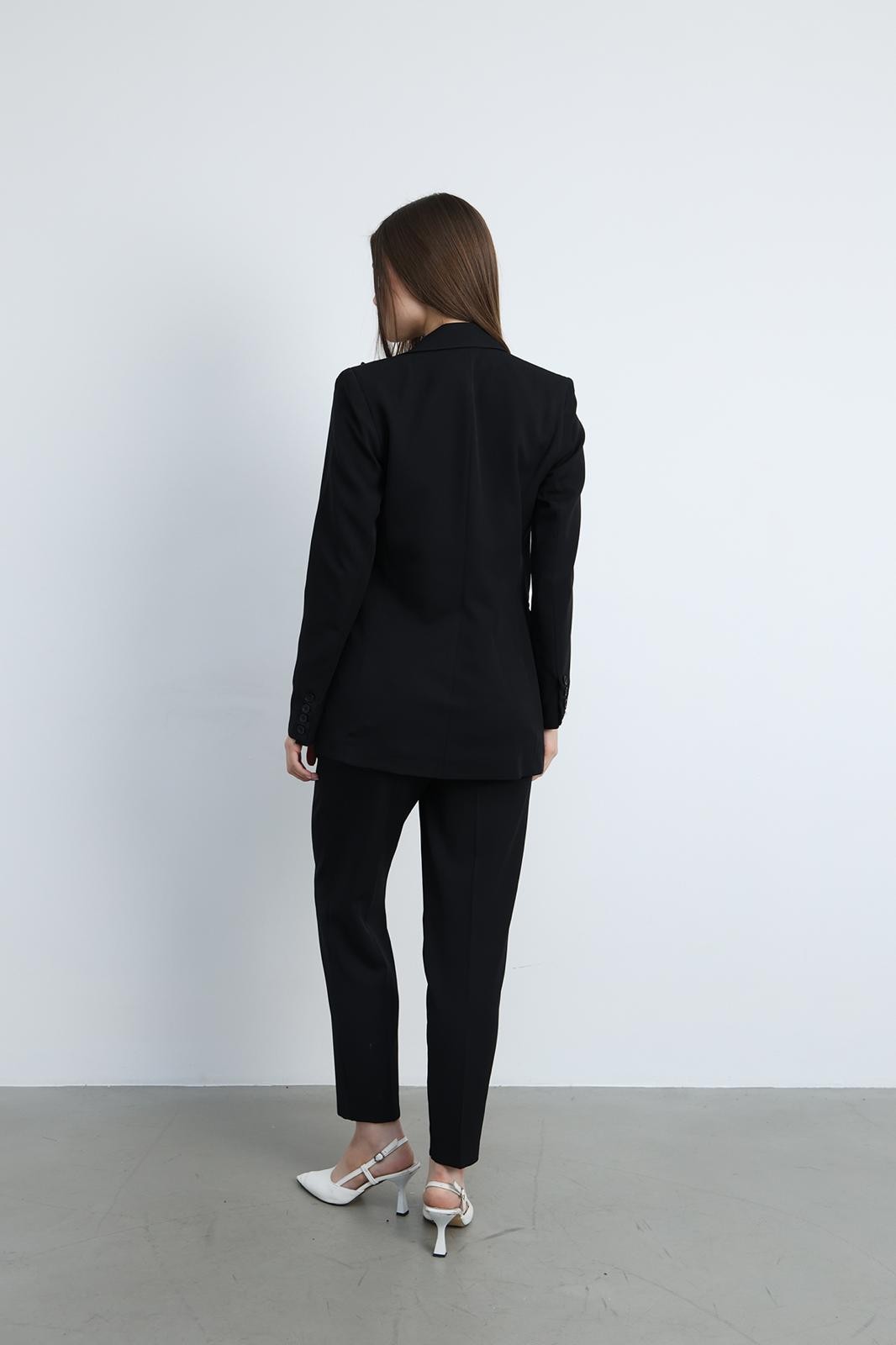 Aria Düğmeli Blazer Ceket Siyah
