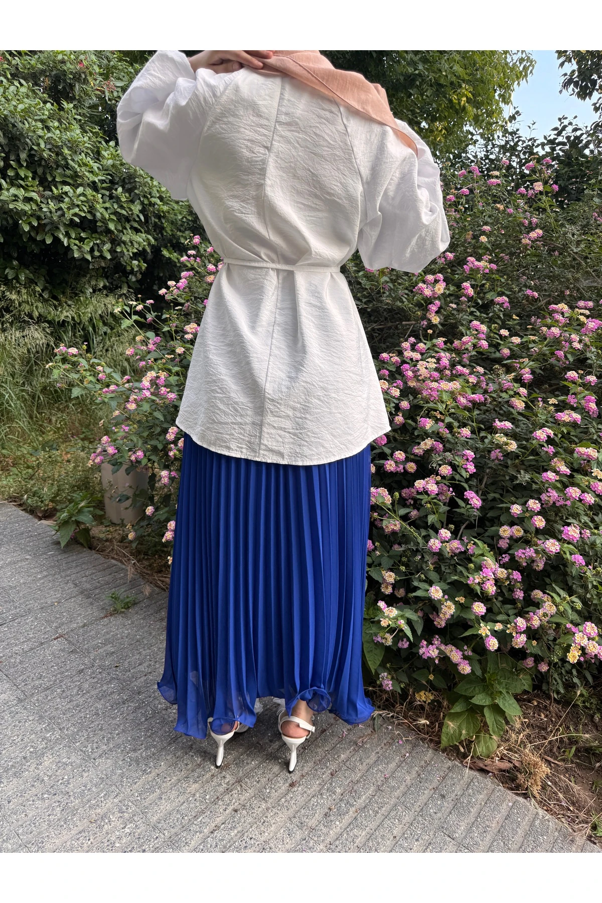 Pileli Tül Volan Etek