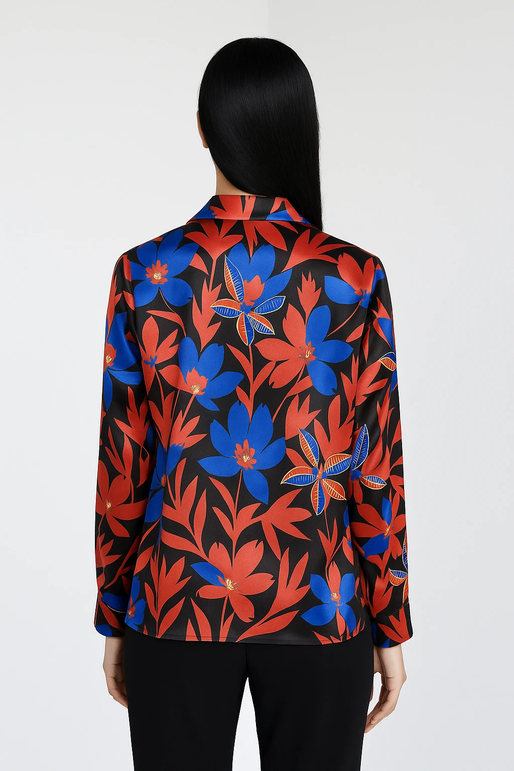 Desenli Gömlek Turuncu