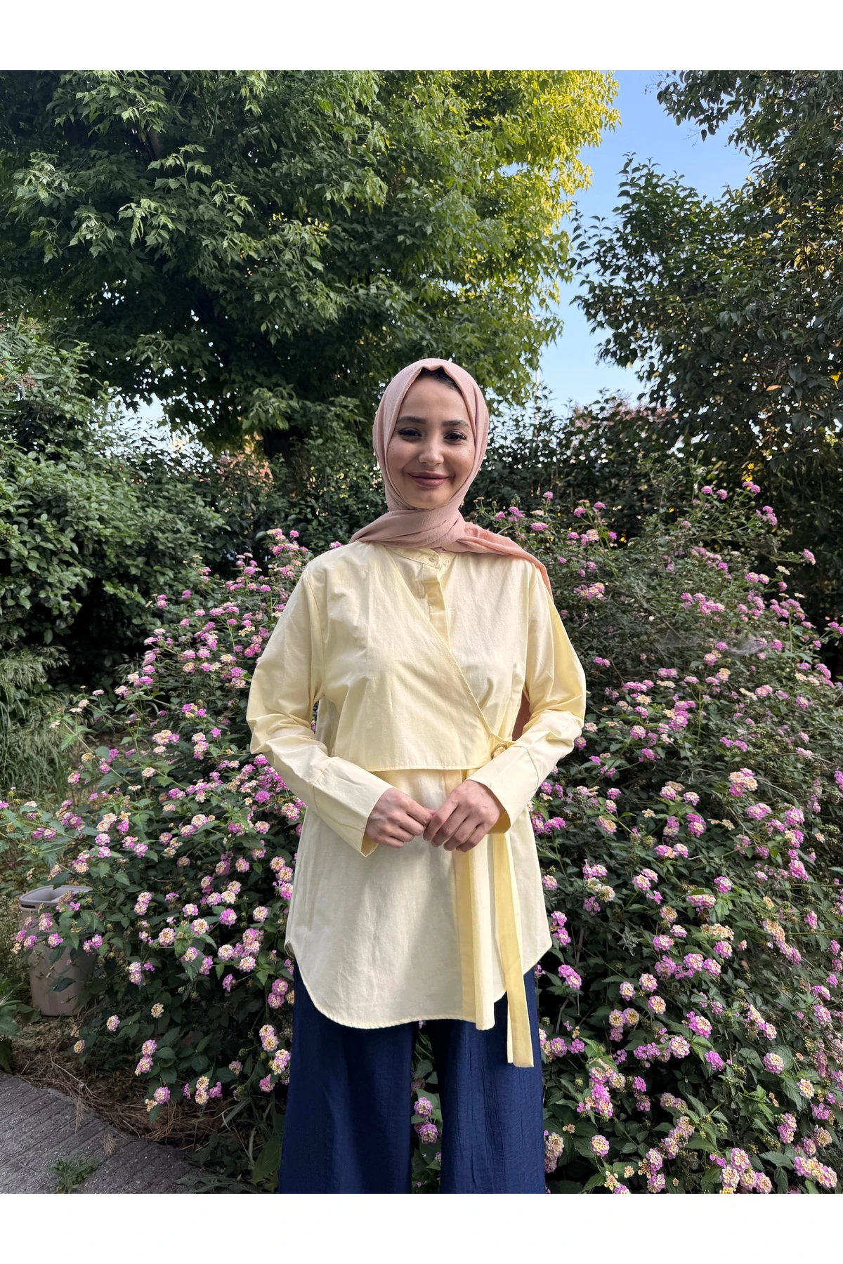 Kemerli Parçalı Gömlek Siyah