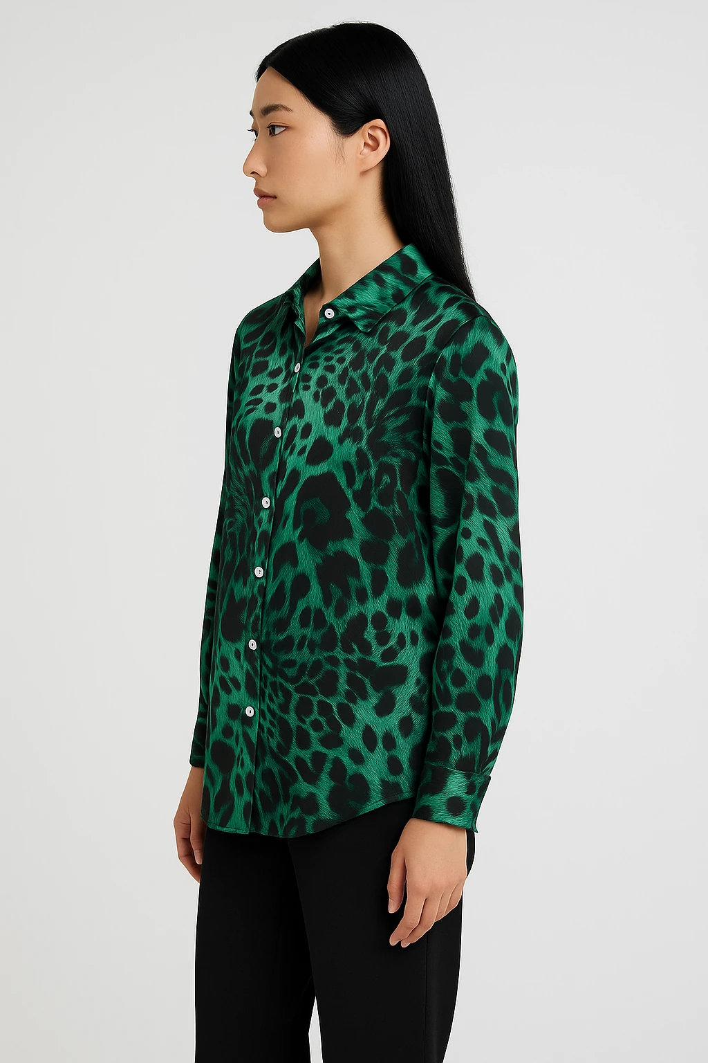 Desenli Gömlek Yeşil