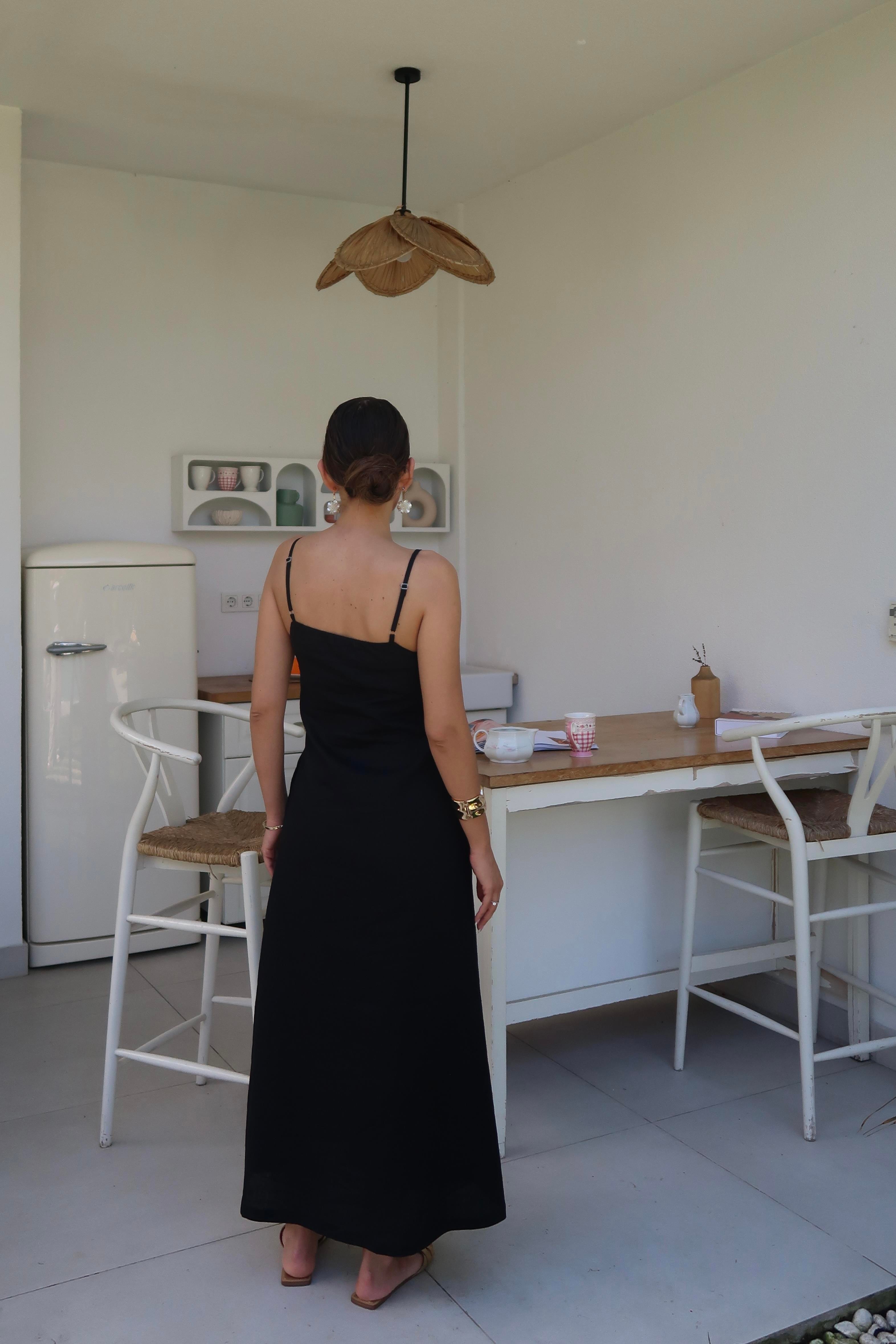 Palma Summer Casey Askılı Elbise Siyah