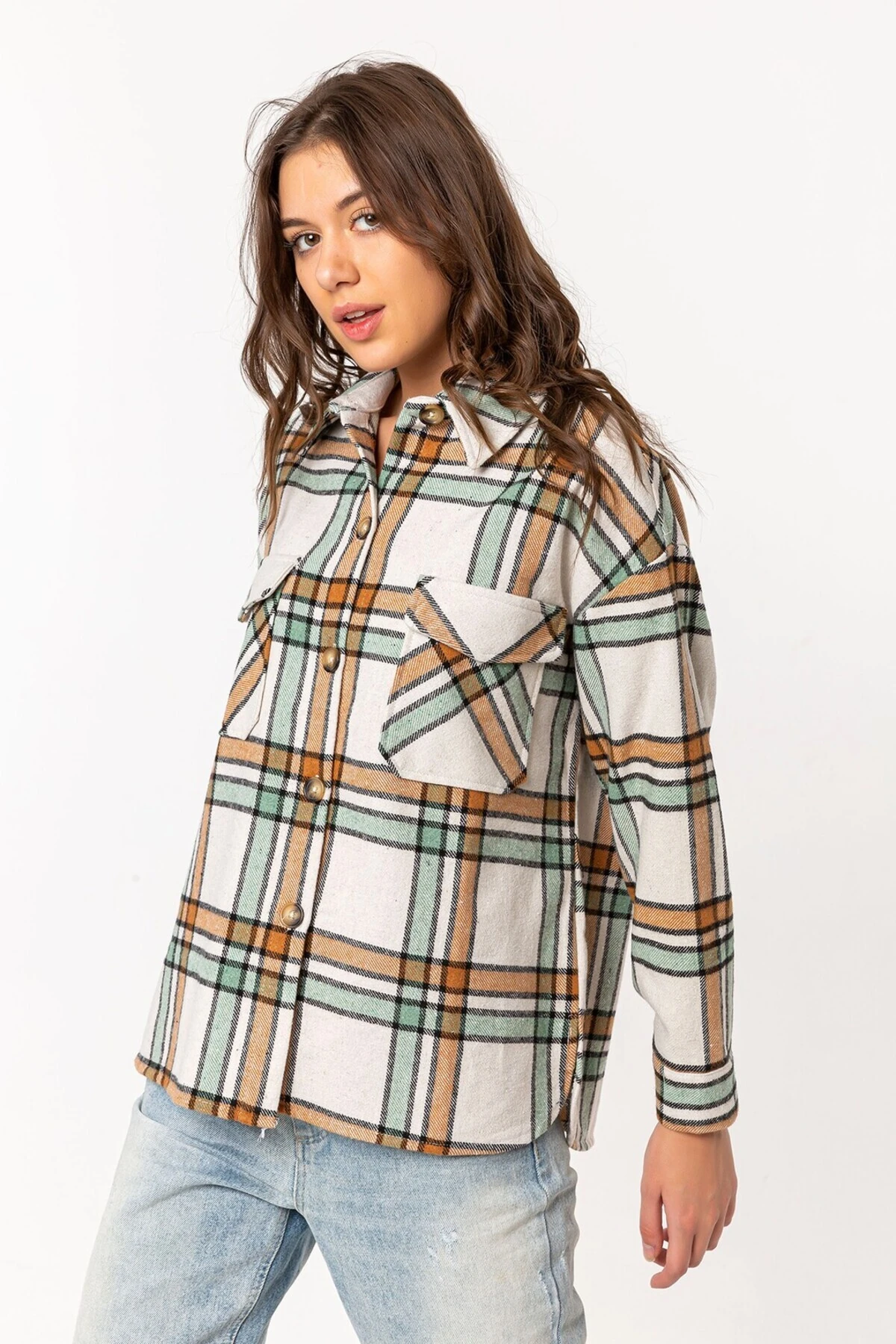 Desenli Kaşe Gömlek