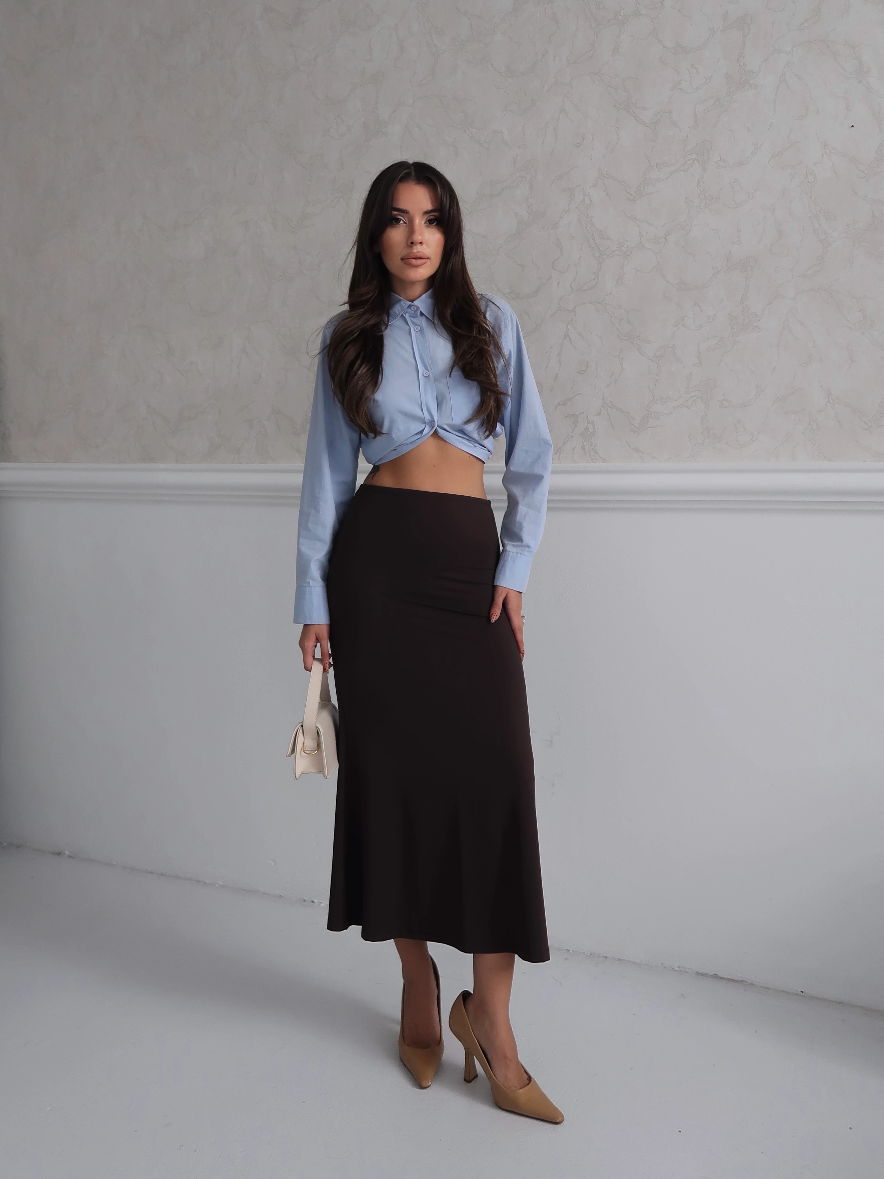 Düz Uzun Kalem Etek