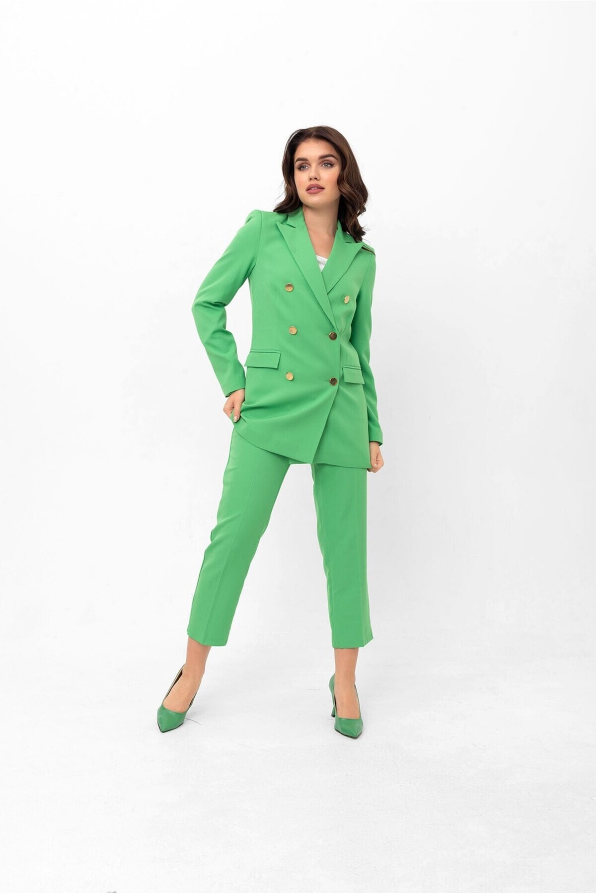 Düğme Detaylı Blazer Ceket