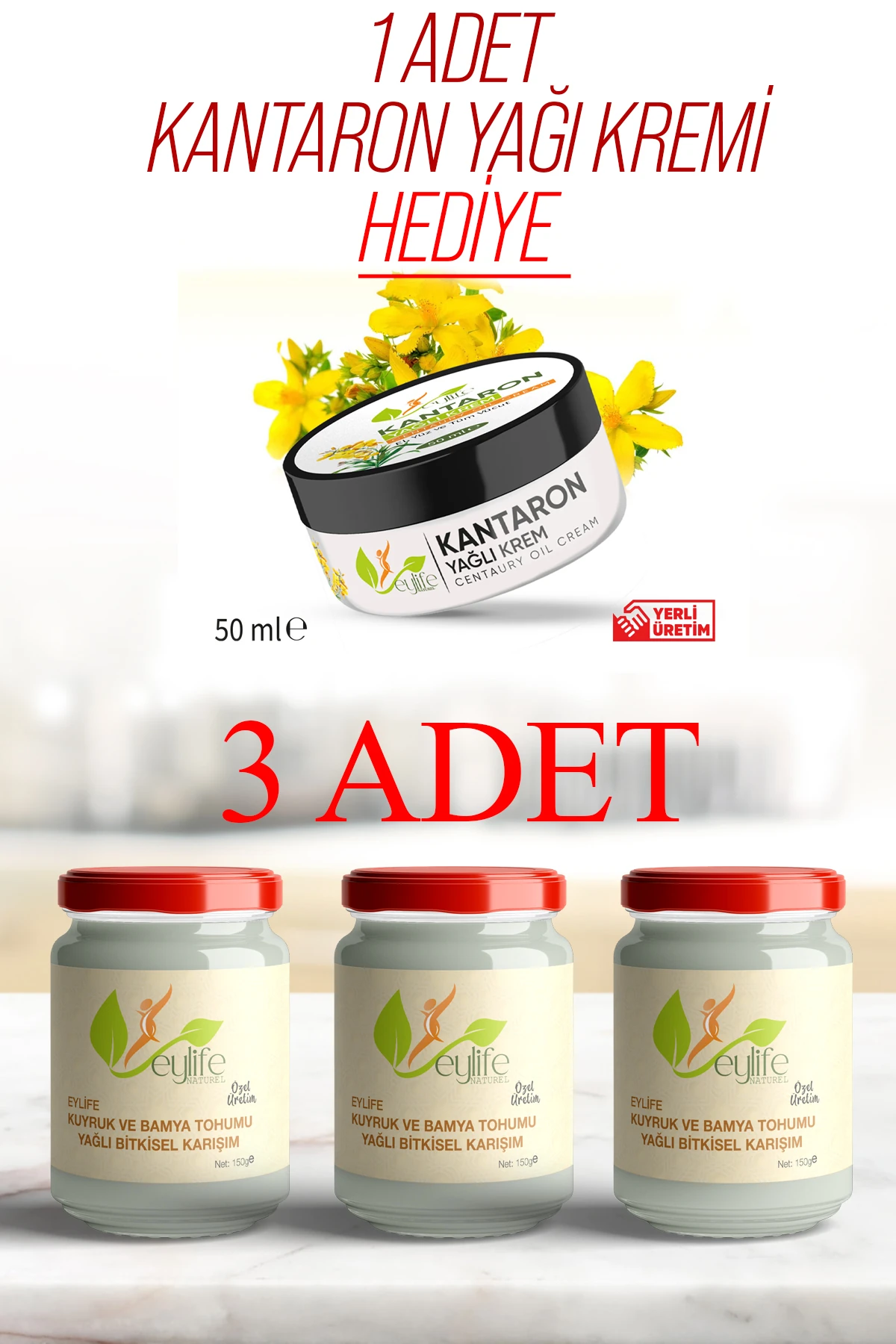 Kuyruk Ve Bamya Tohumu Yağlı Bitkisel Karışım 100 ml