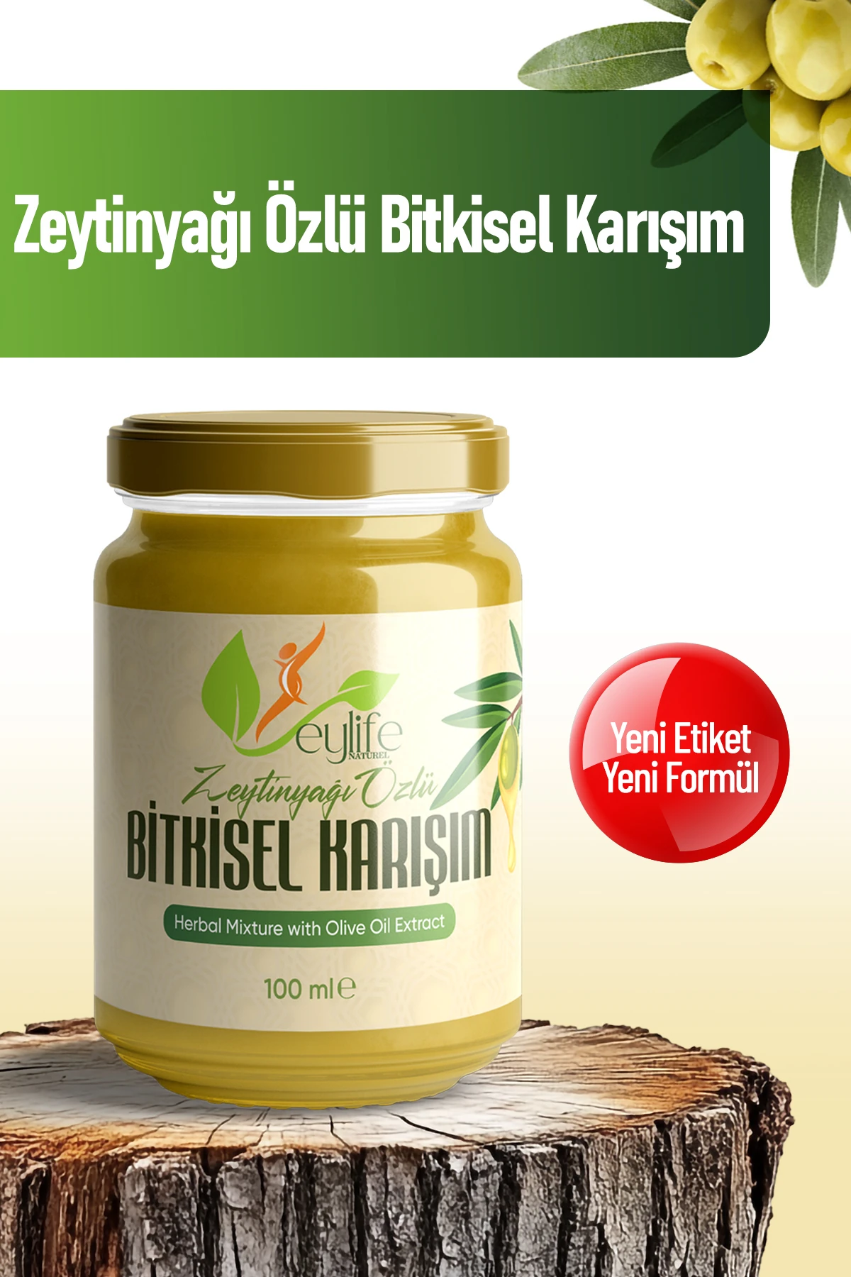 Zeytin Yağı Özlü Bitkisel Karışım Kremi 100 ML