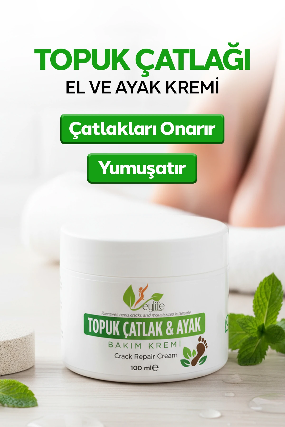 Ayak ve Topuk Çatlak Bakım Kremi 100 ml