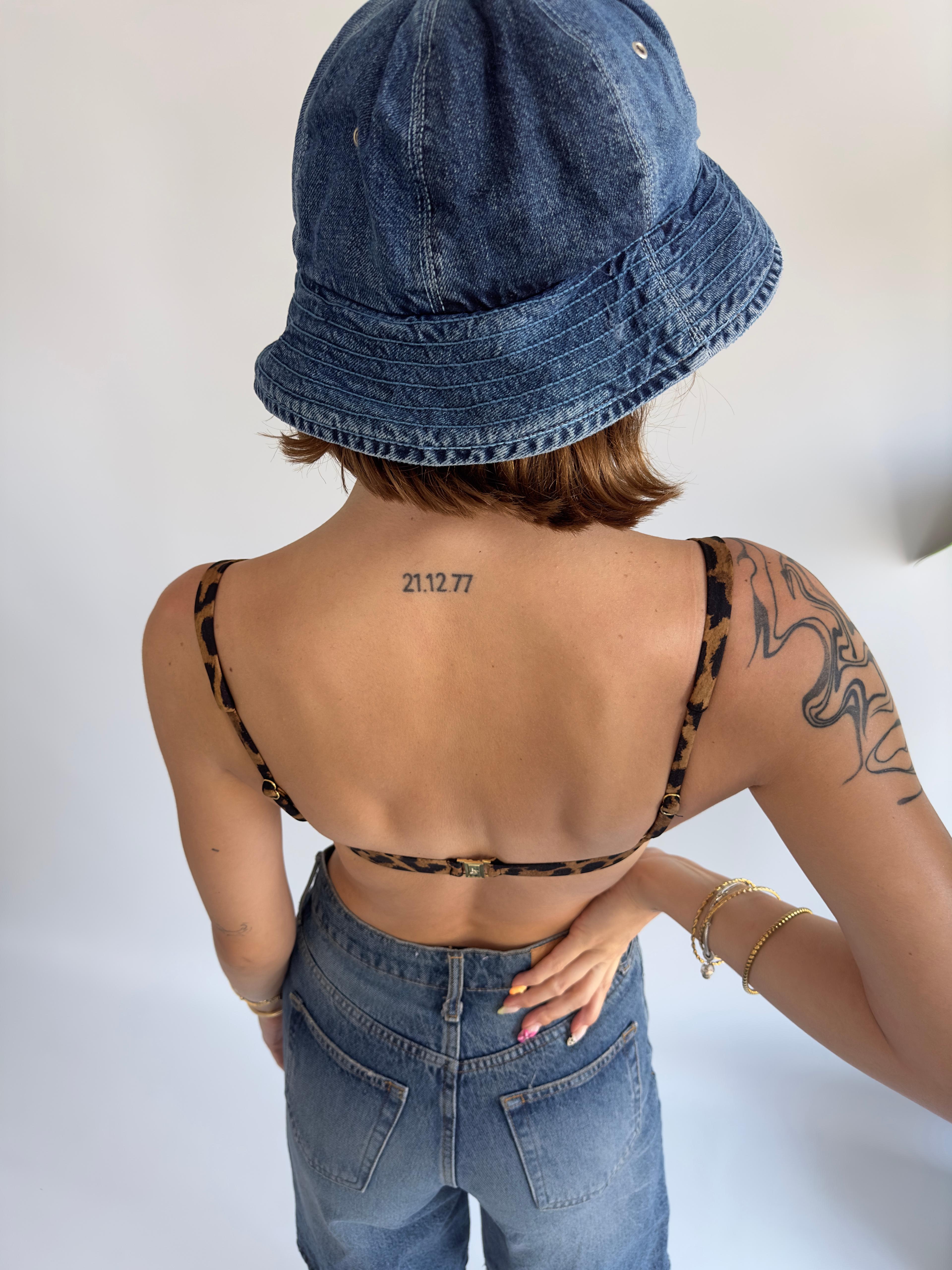 Patchwork Denim Bucket Şapka