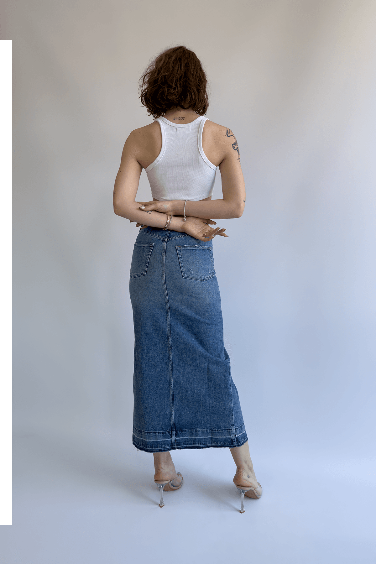 Maxi Denim Etek