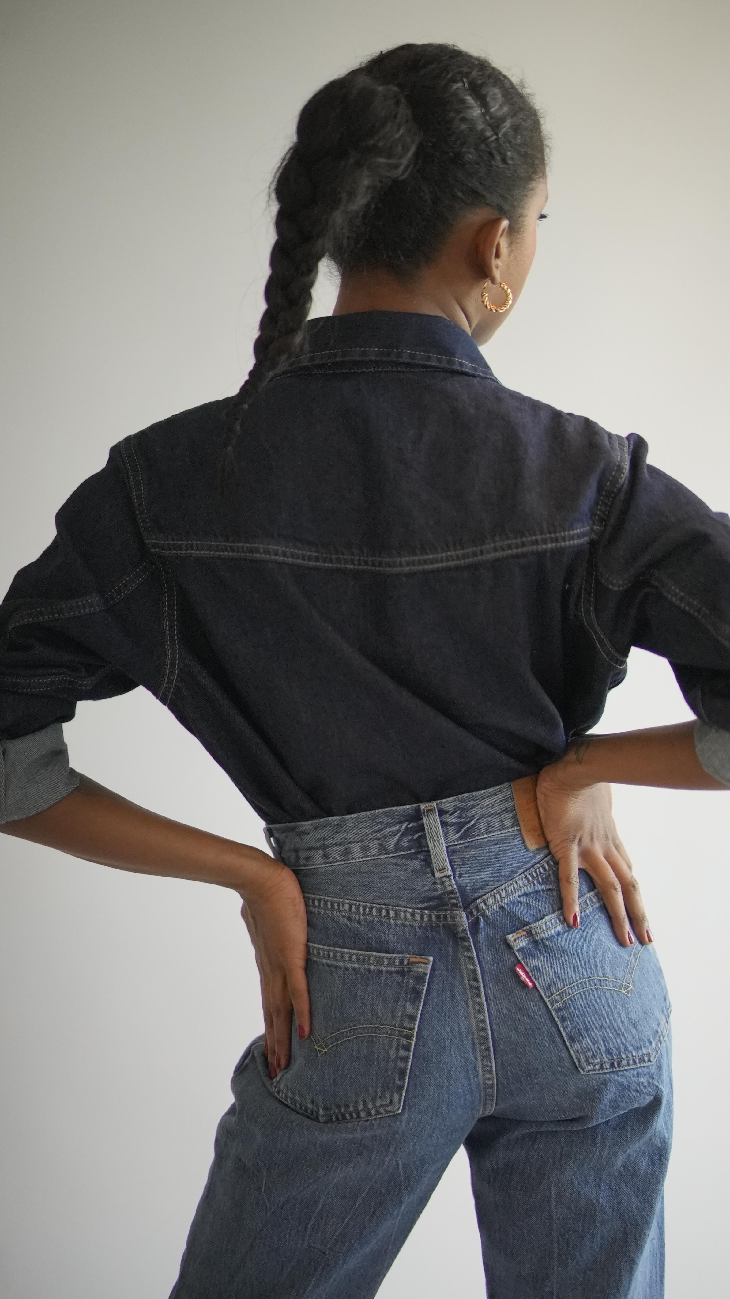 Crop Denim Gömlek