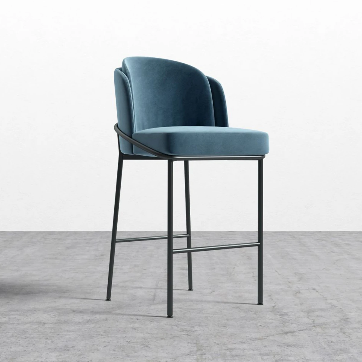 Royaleep Bar Sandalyesi - Mavi - Siyah