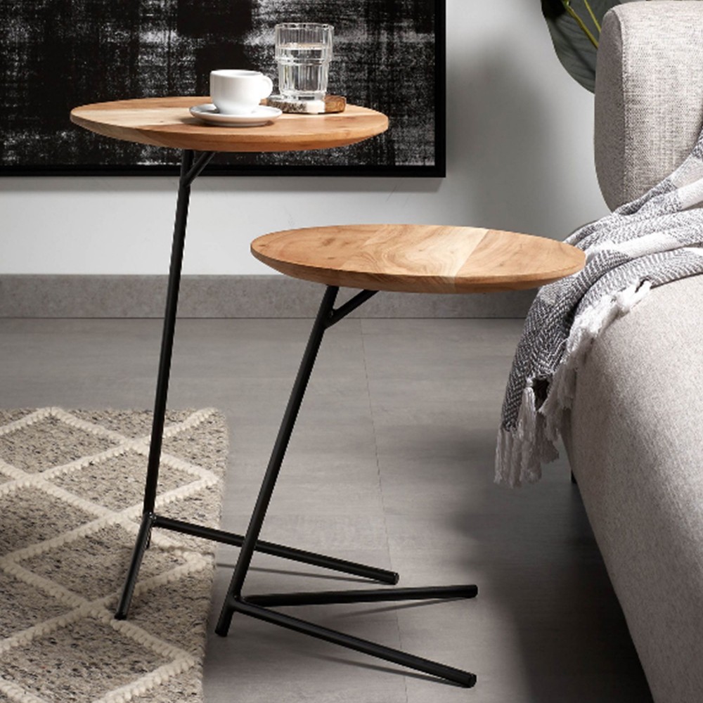 Sarin Wooden Double Side Nesting Coffee Table