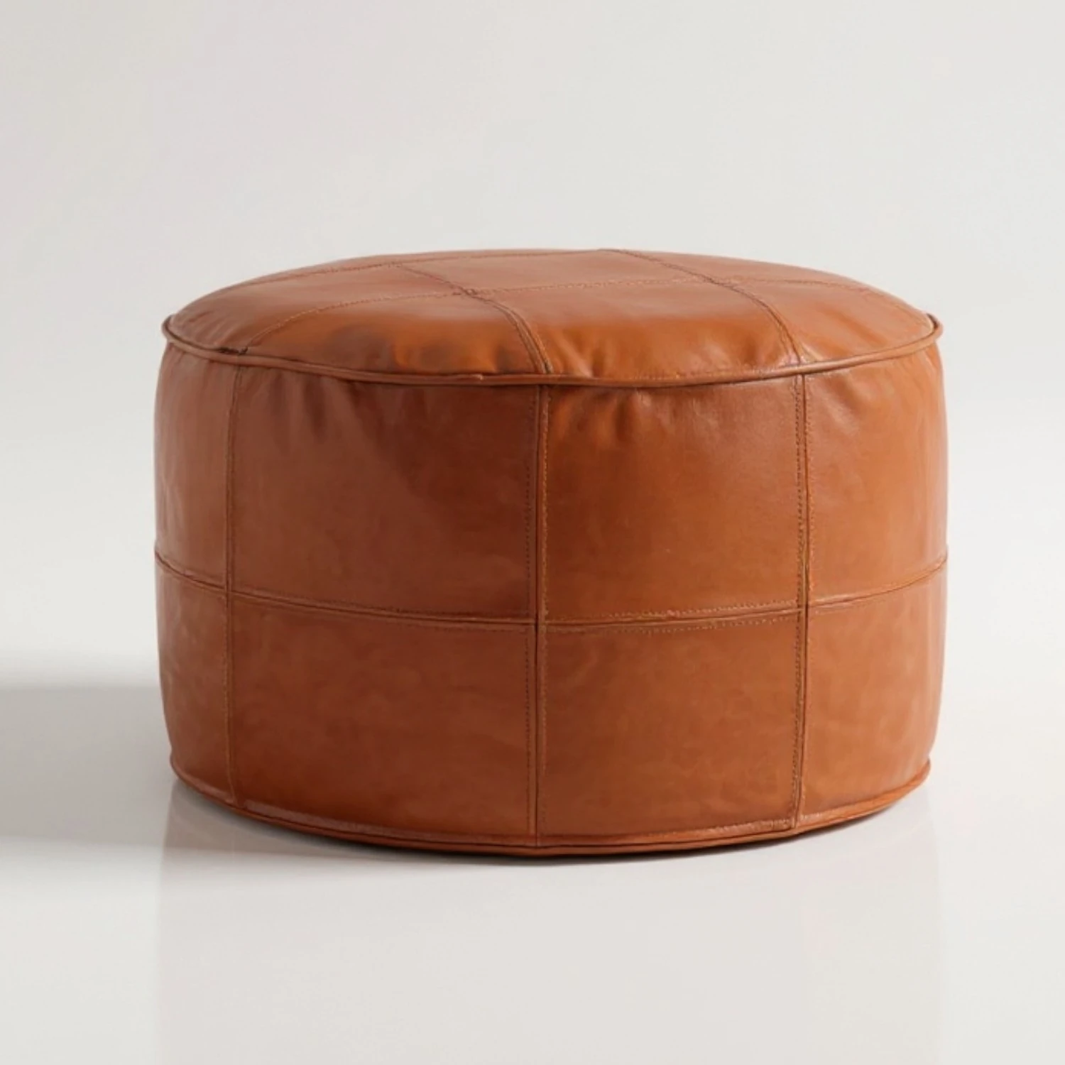 Lagina Kahverengi Deri Puf