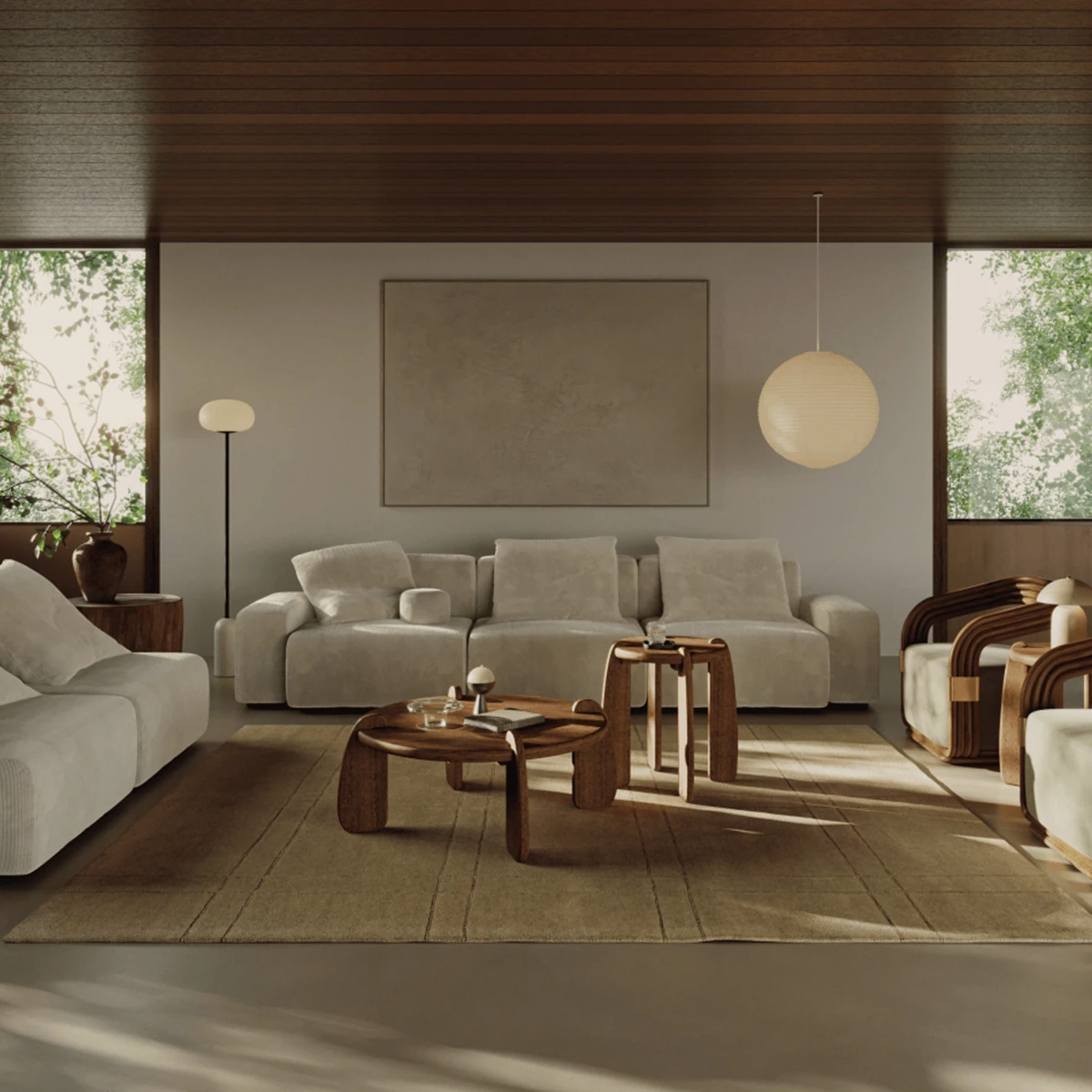 Dor Ahşap Yan Sehpa